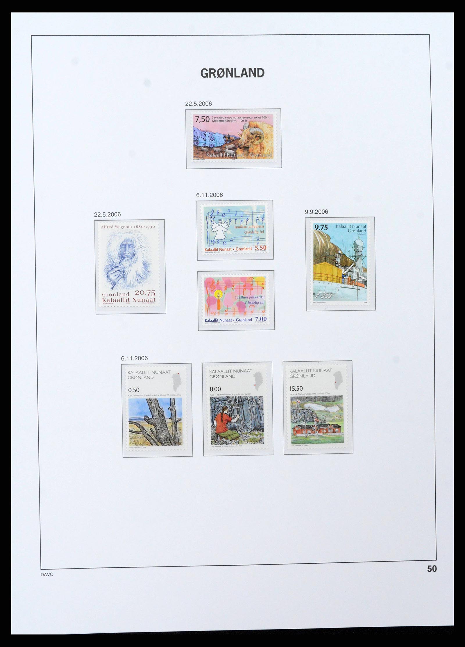 38716 0052 - Stamp collection 38716 Greenland 1905-2007.