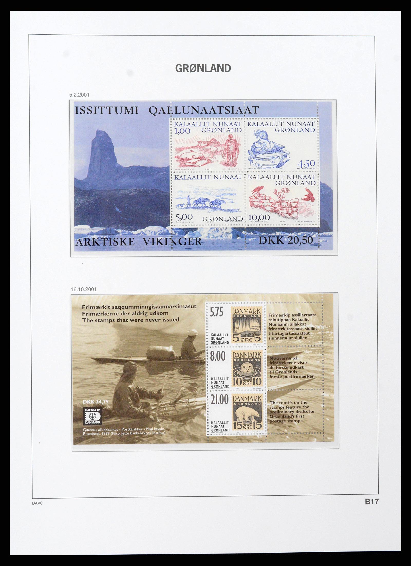 38716 0074 - Stamp collection 38716 Greenland 1905-2007.