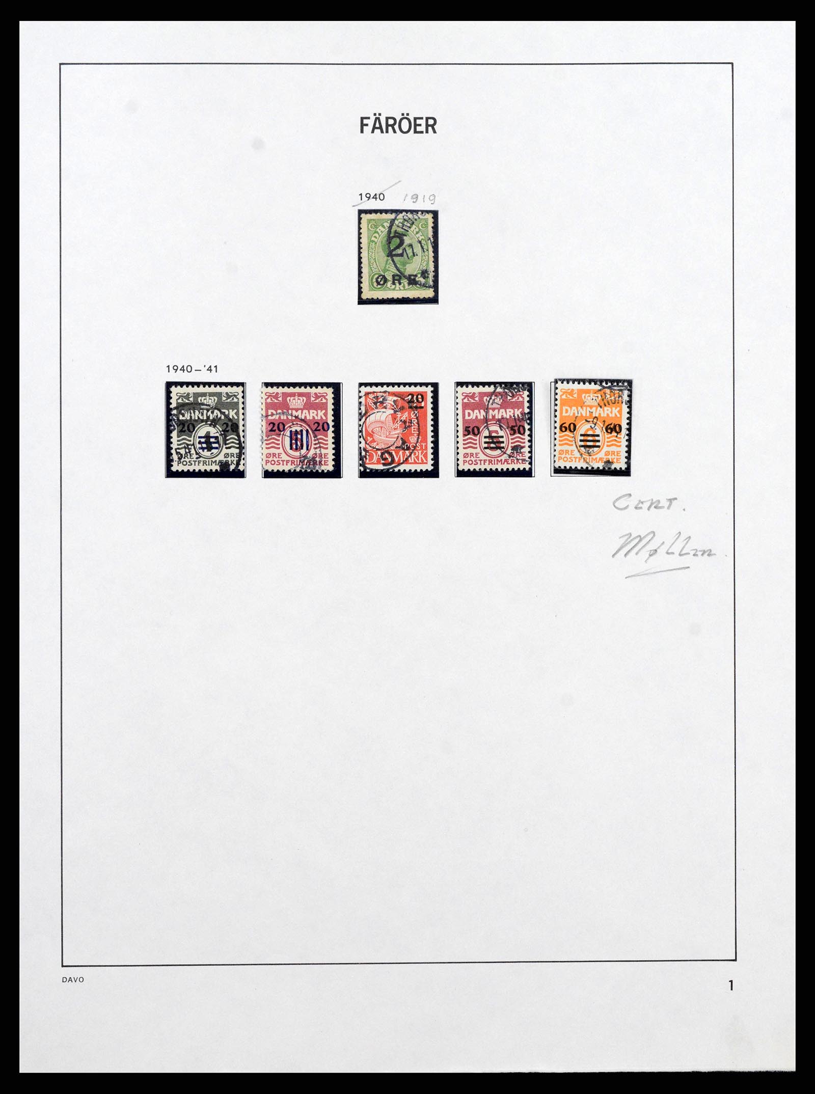 38718 0002 - Postzegelverzameling 38718 Groenland en Faeroer 1905-1990.