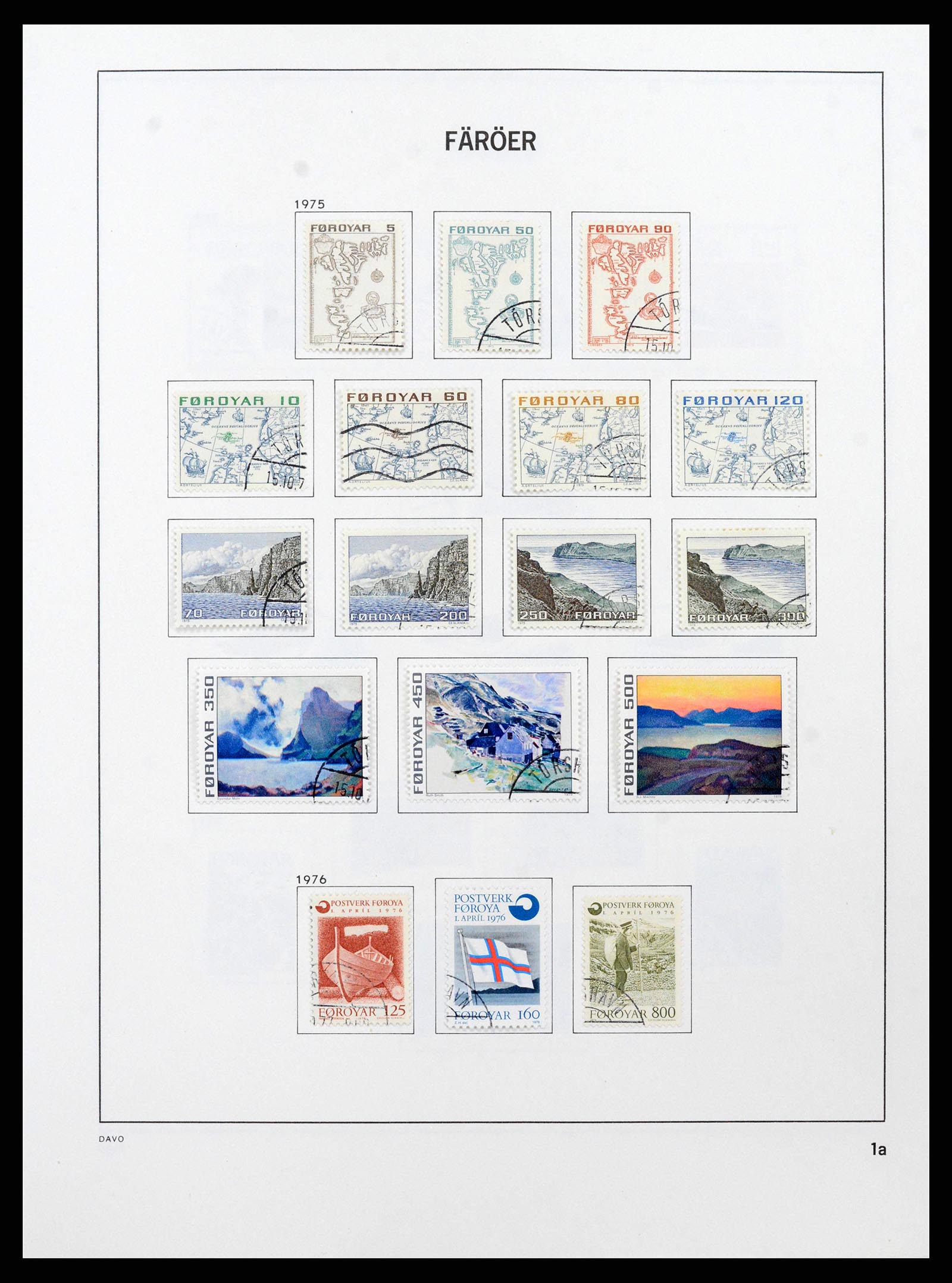 38718 0004 - Postzegelverzameling 38718 Groenland en Faeroer 1905-1990.