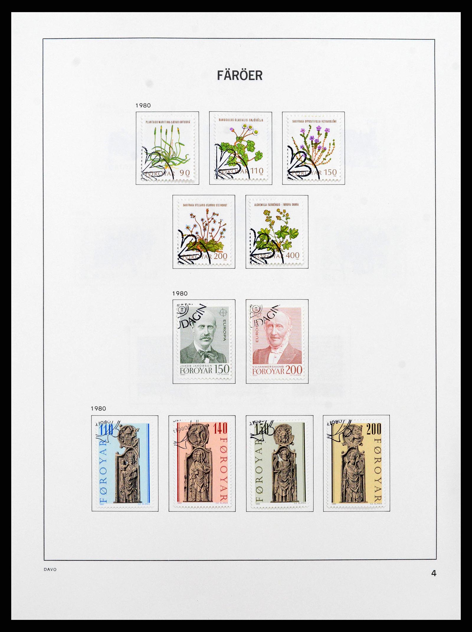 38718 0007 - Postzegelverzameling 38718 Groenland en Faeroer 1905-1990.