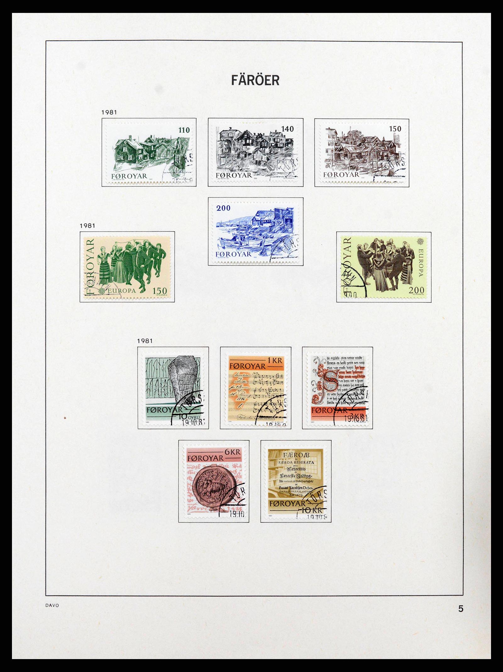 38718 0008 - Postzegelverzameling 38718 Groenland en Faeroer 1905-1990.