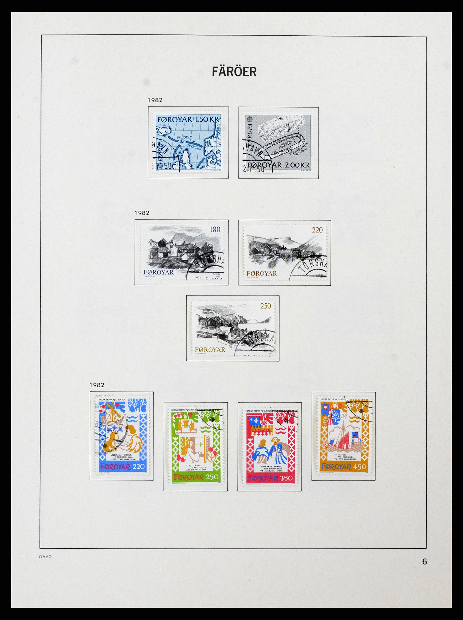 38718 0009 - Postzegelverzameling 38718 Groenland en Faeroer 1905-1990.