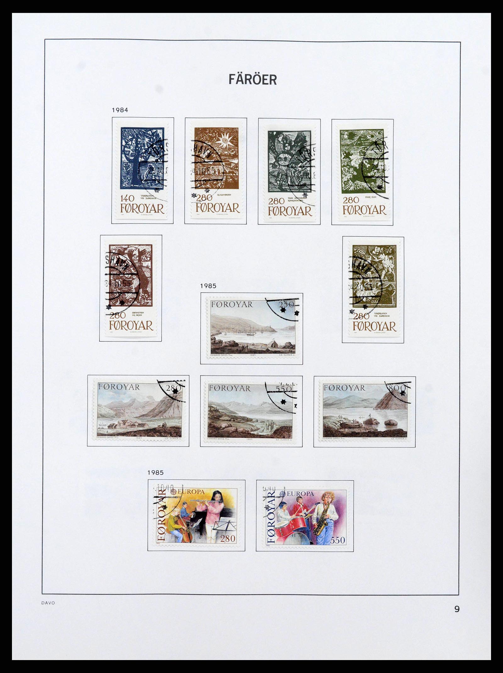 38718 0012 - Postzegelverzameling 38718 Groenland en Faeroer 1905-1990.