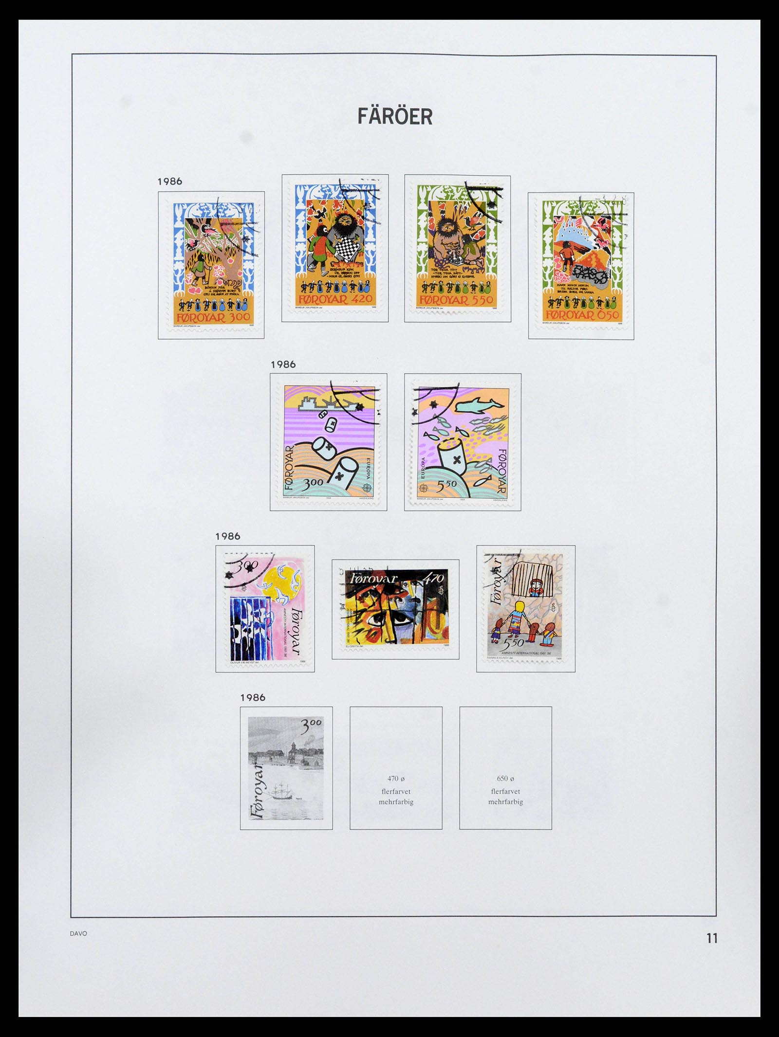 38718 0014 - Postzegelverzameling 38718 Groenland en Faeroer 1905-1990.