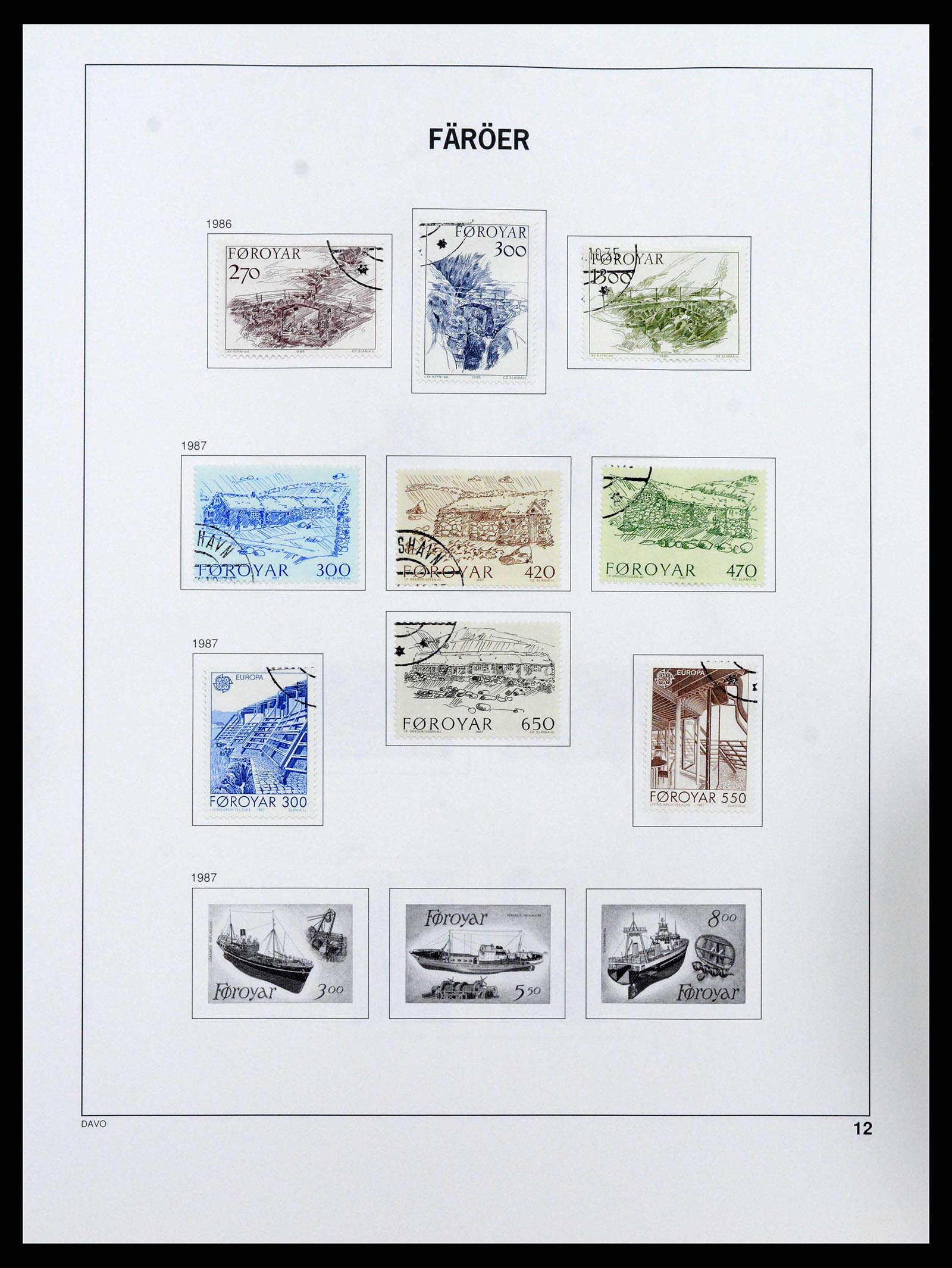 38718 0015 - Postzegelverzameling 38718 Groenland en Faeroer 1905-1990.