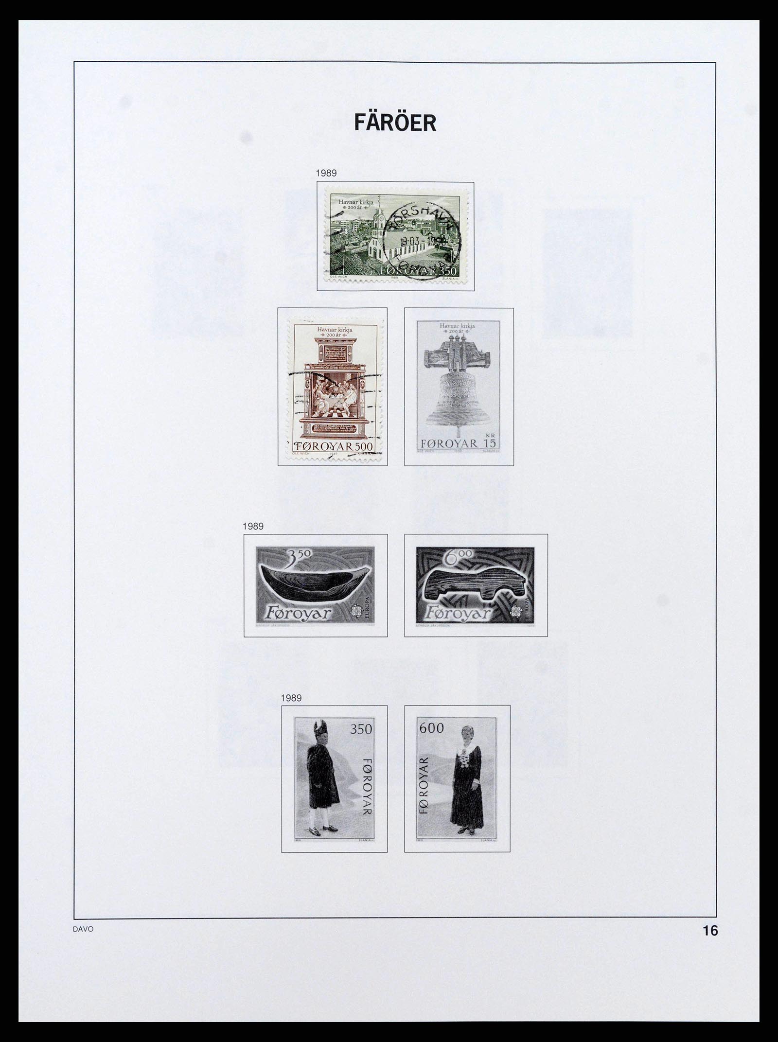 38718 0016 - Postzegelverzameling 38718 Groenland en Faeroer 1905-1990.