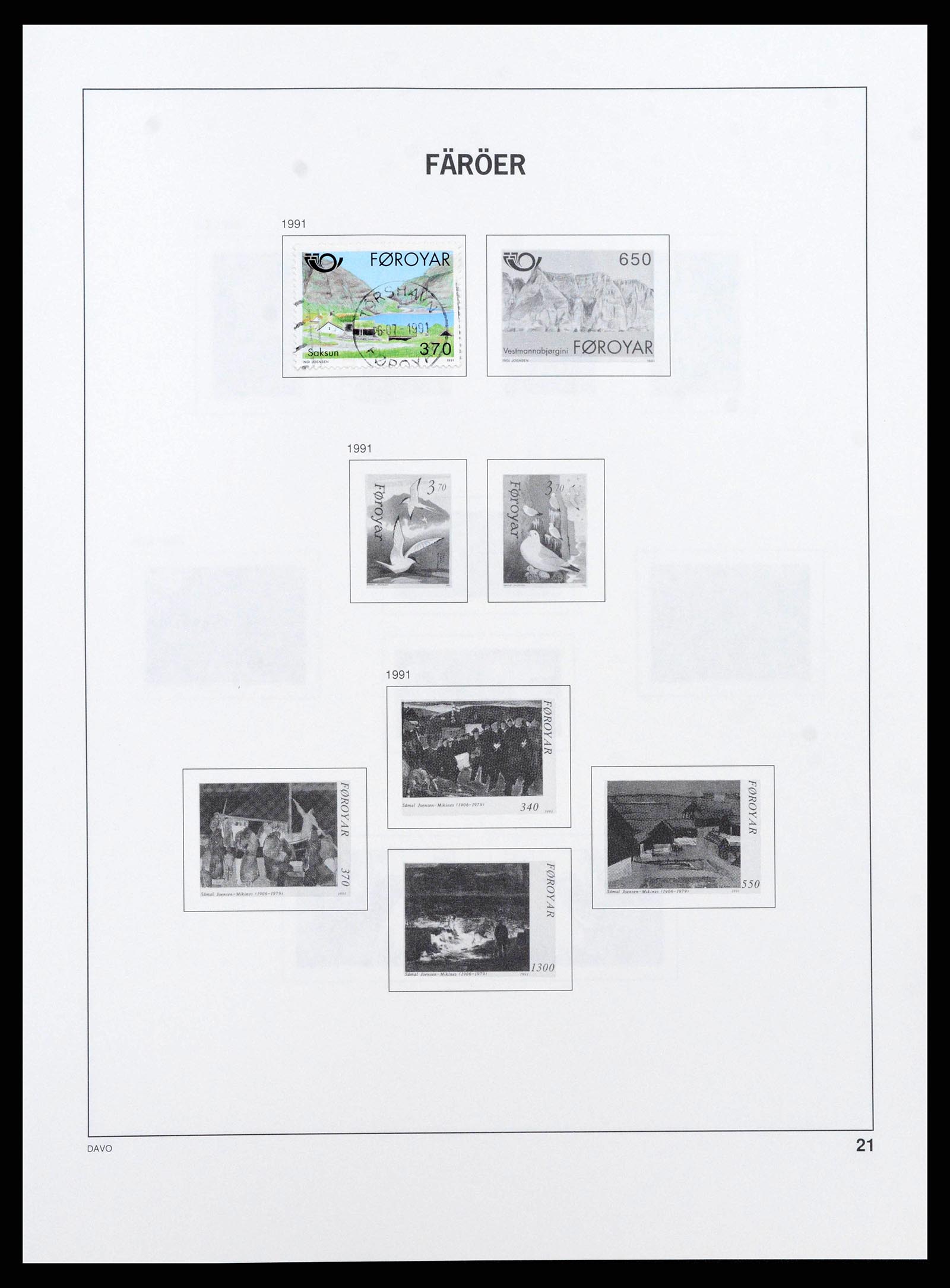 38718 0019 - Postzegelverzameling 38718 Groenland en Faeroer 1905-1990.