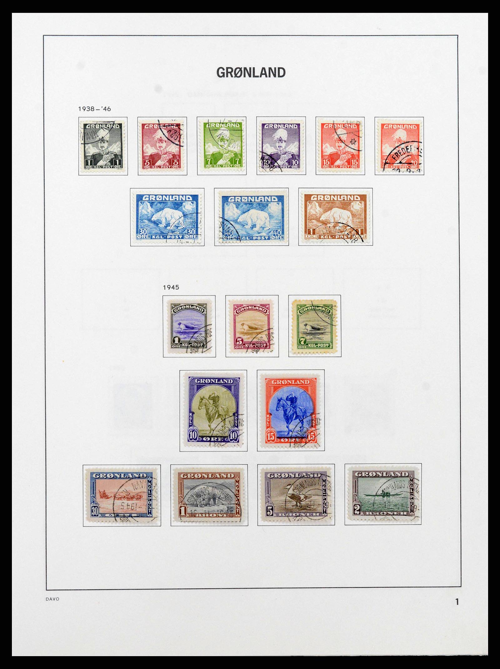 38718 0022 - Stamp collection 38718 Greenland and Faroe Islands 1905-1990.