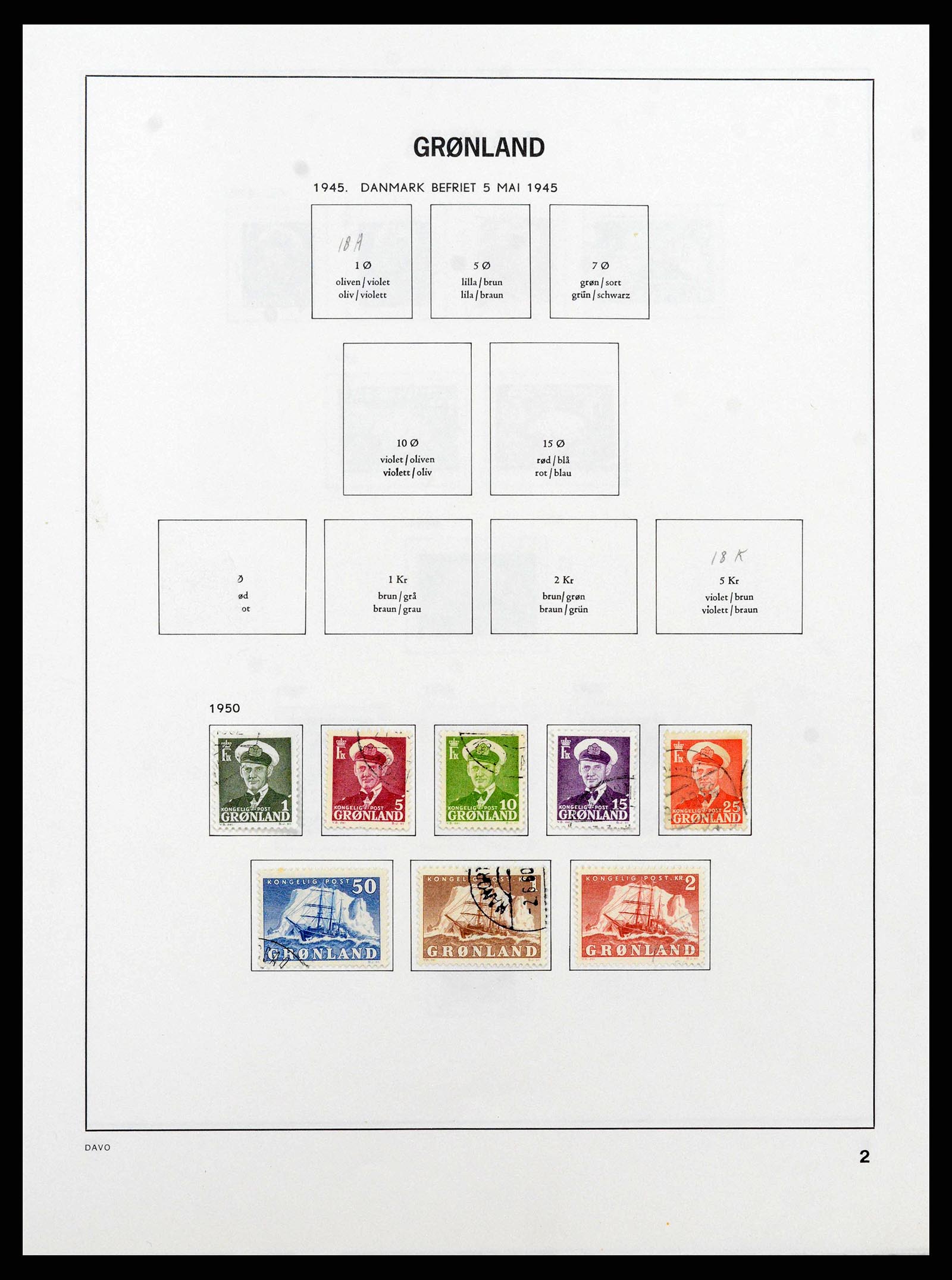 38718 0023 - Stamp collection 38718 Greenland and Faroe Islands 1905-1990.