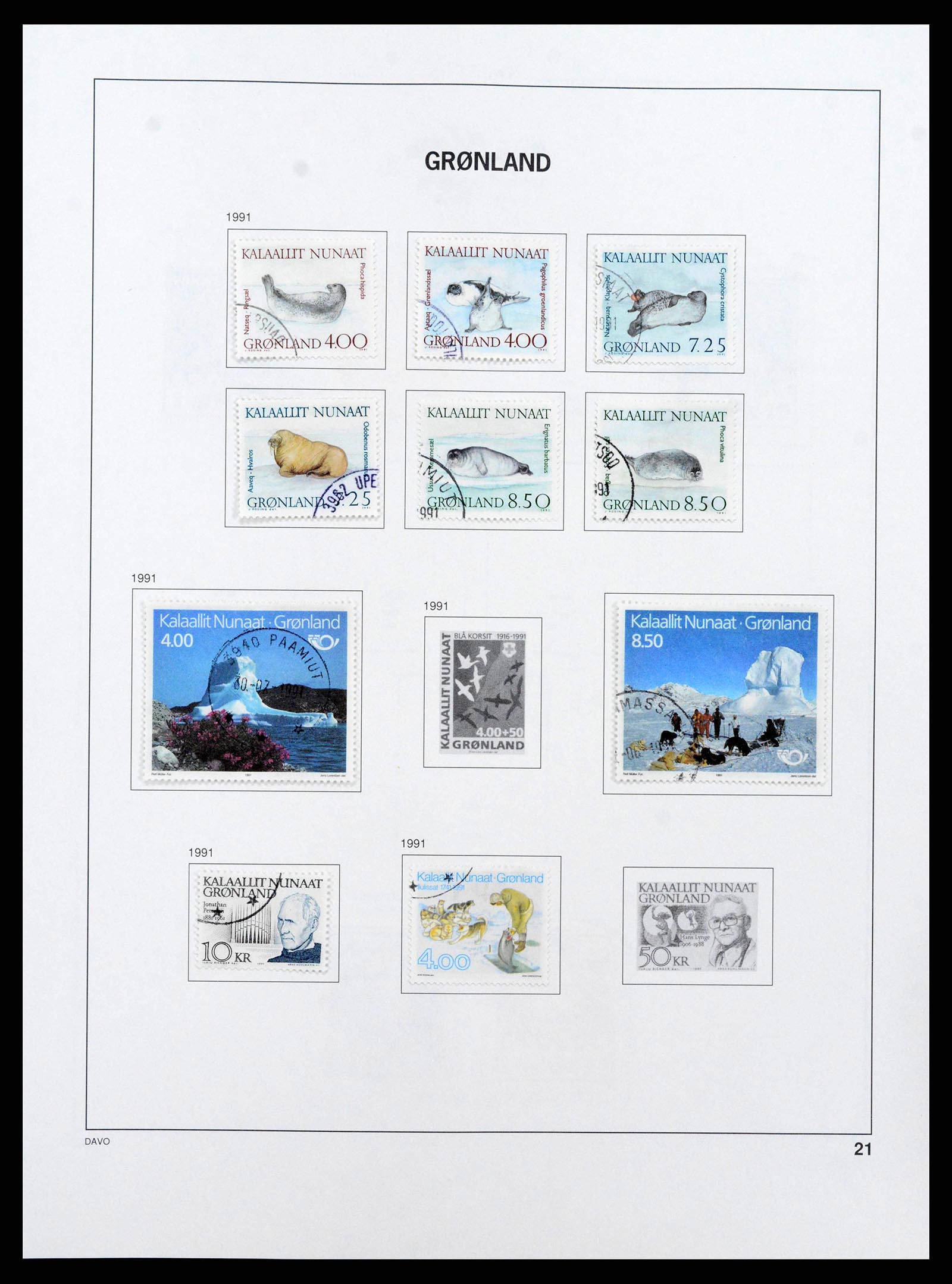38718 0042 - Postzegelverzameling 38718 Groenland en Faeroer 1905-1990.