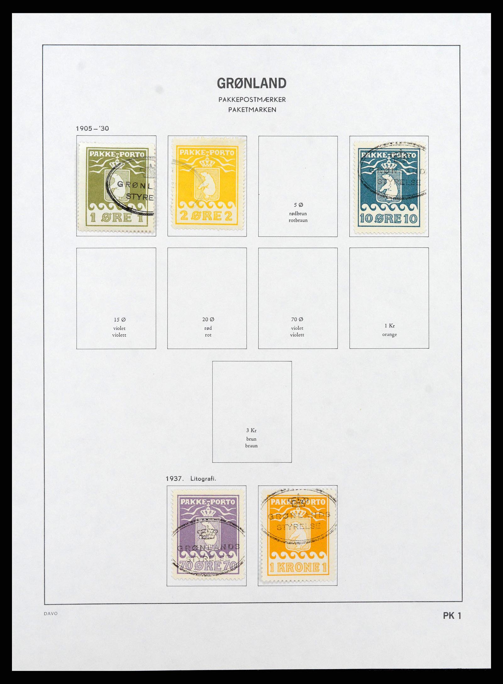 38718 0043 - Stamp collection 38718 Greenland and Faroe Islands 1905-1990.