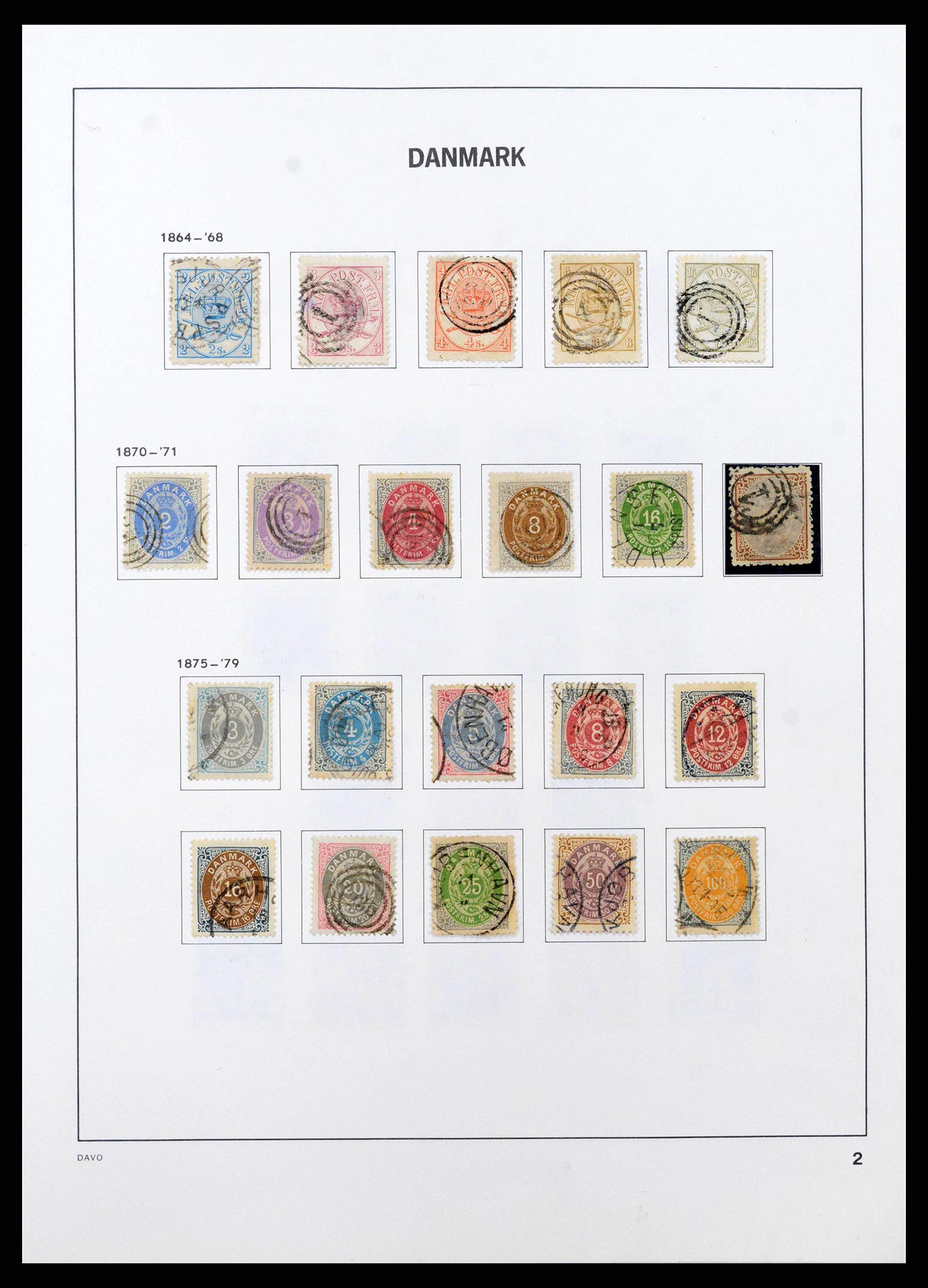 38719 0003 - Postzegelverzameling 38719 Denemarken 1851-2002.