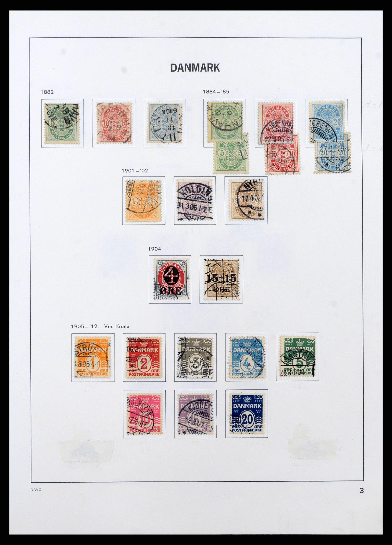 38719 0006 - Postzegelverzameling 38719 Denemarken 1851-2002.