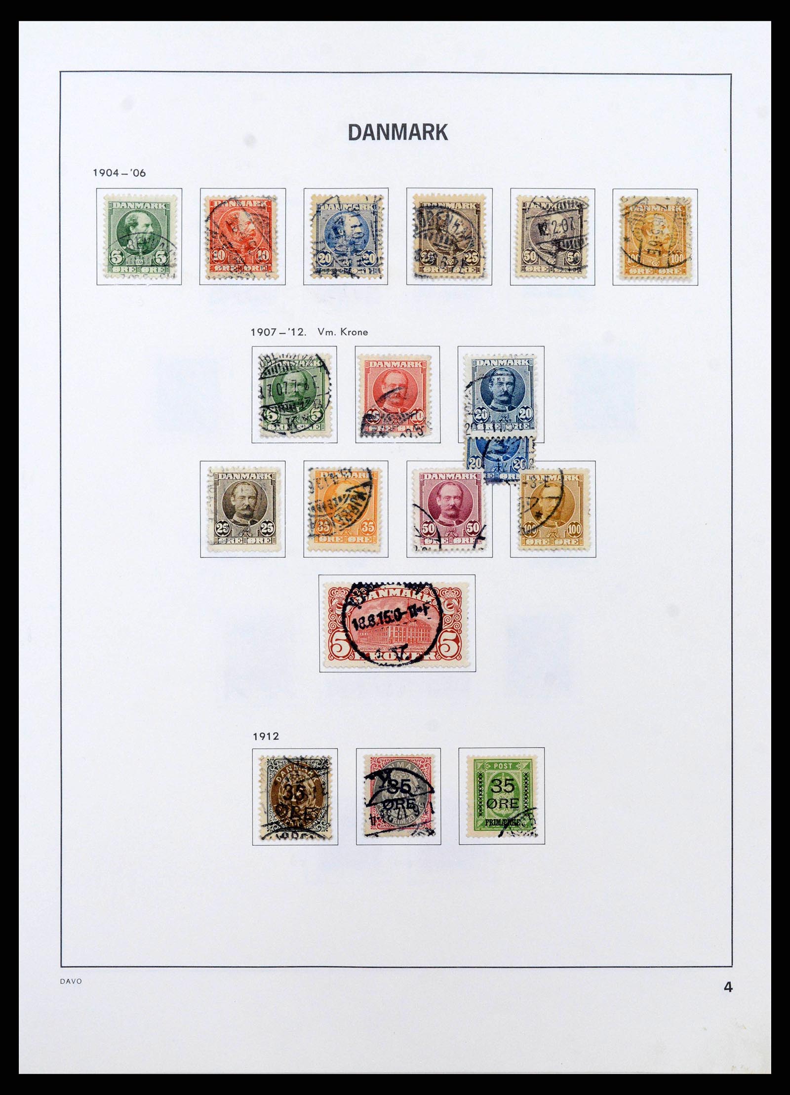 38719 0007 - Postzegelverzameling 38719 Denemarken 1851-2002.