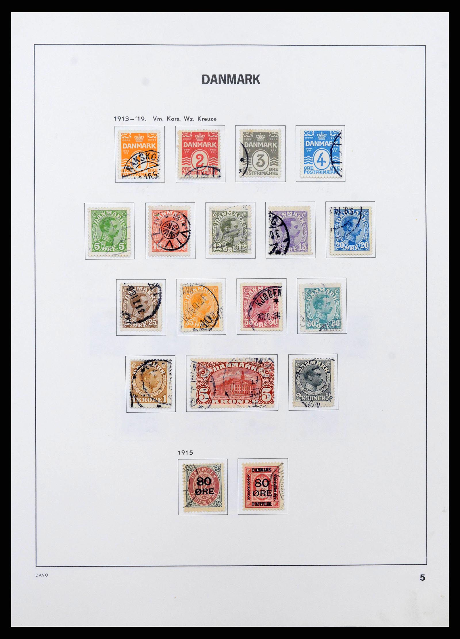 38719 0008 - Postzegelverzameling 38719 Denemarken 1851-2002.