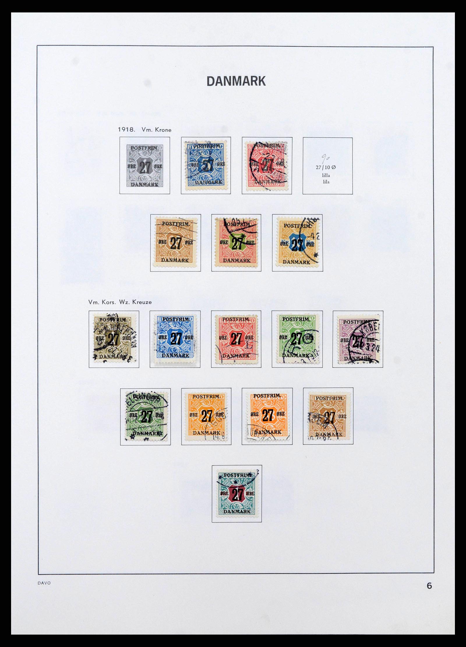 38719 0009 - Postzegelverzameling 38719 Denemarken 1851-2002.