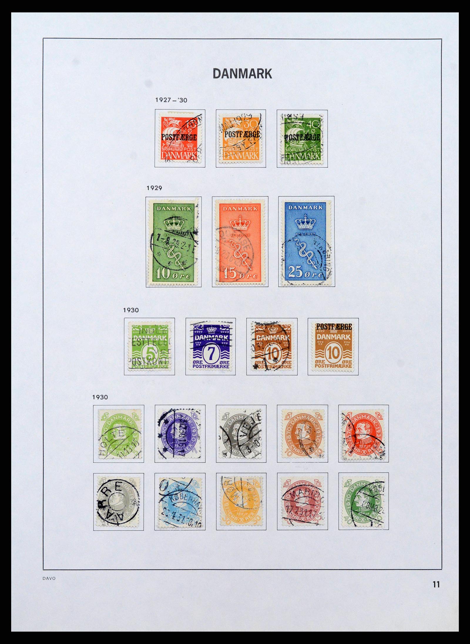 38719 0014 - Postzegelverzameling 38719 Denemarken 1851-2002.