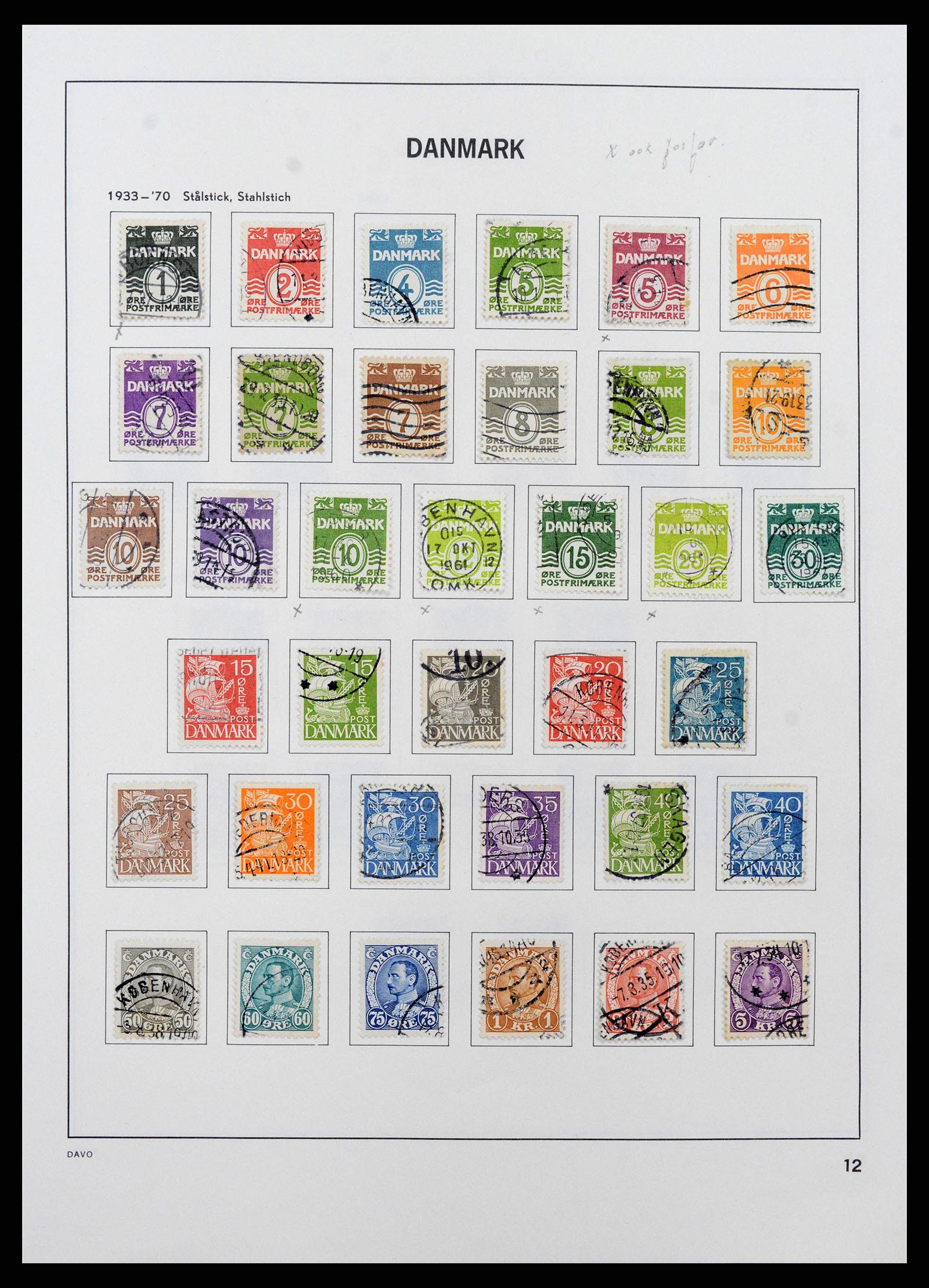 38719 0015 - Postzegelverzameling 38719 Denemarken 1851-2002.