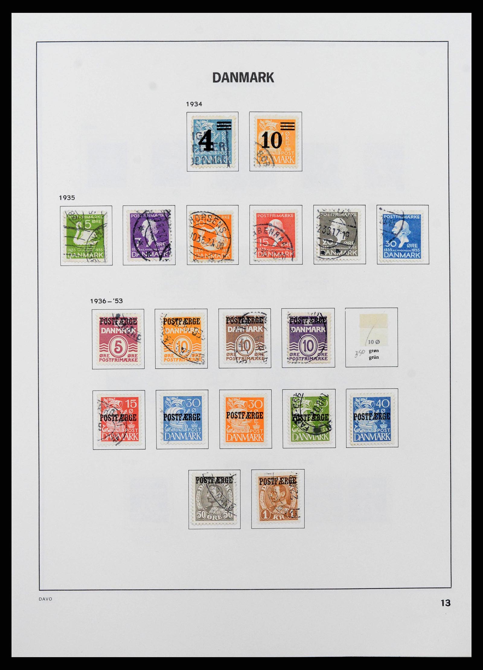 38719 0016 - Postzegelverzameling 38719 Denemarken 1851-2002.
