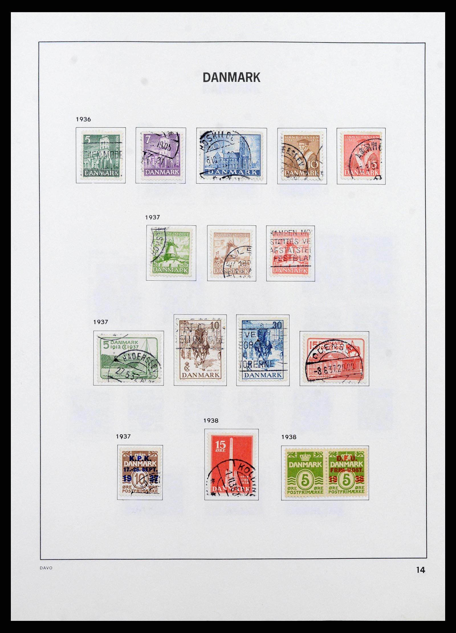 38719 0017 - Postzegelverzameling 38719 Denemarken 1851-2002.