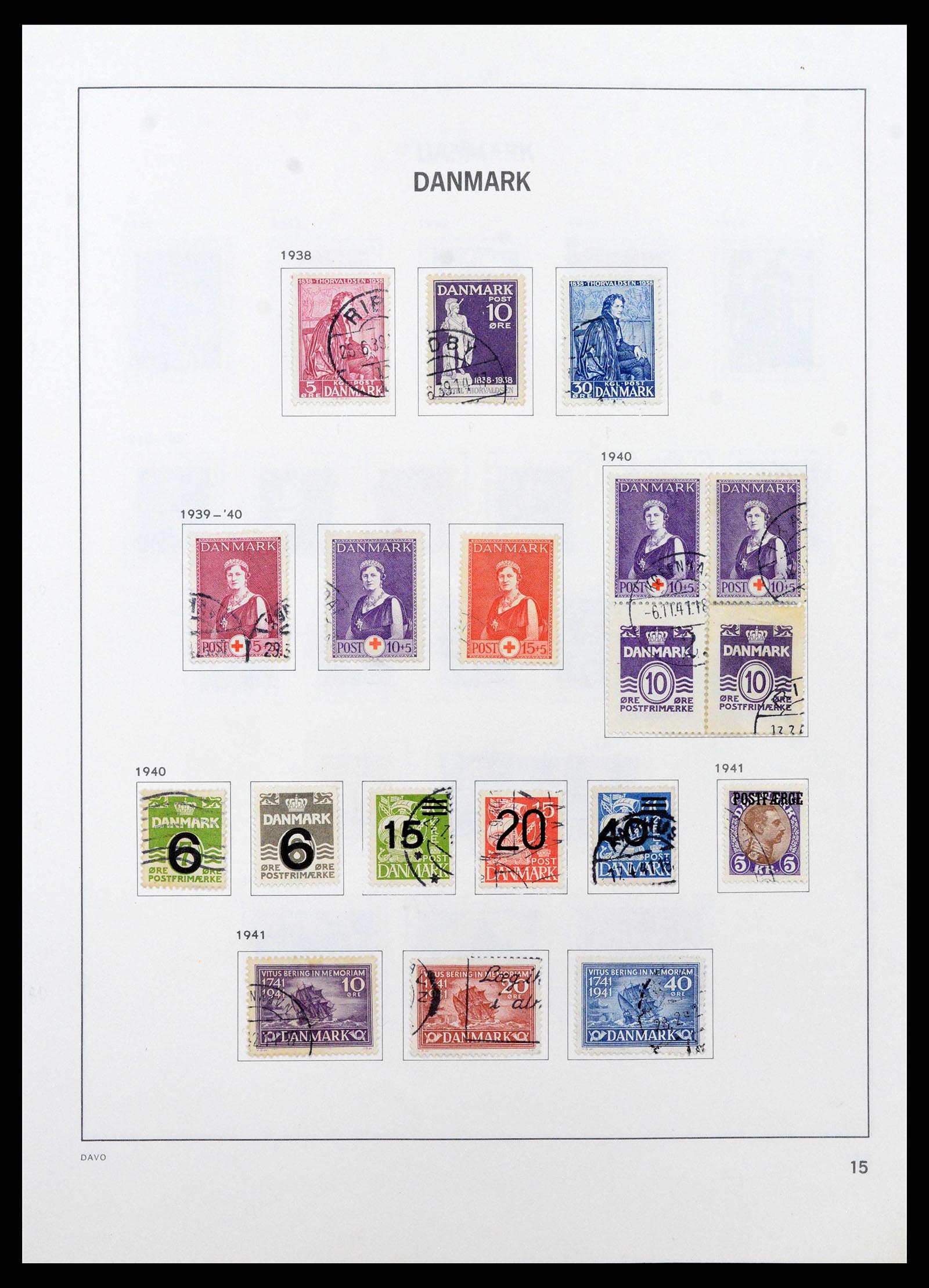 38719 0018 - Postzegelverzameling 38719 Denemarken 1851-2002.