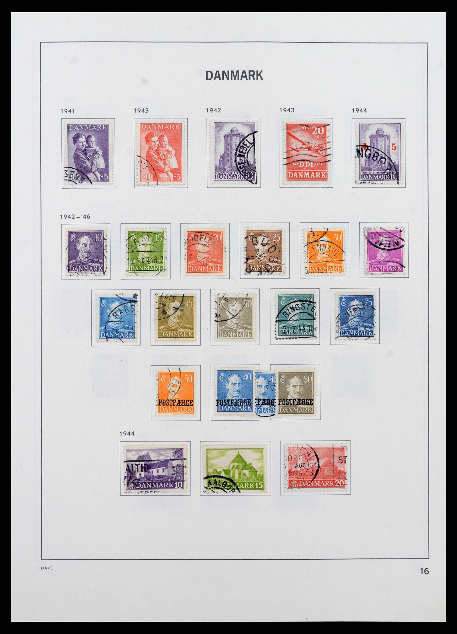 38719 0019 - Postzegelverzameling 38719 Denemarken 1851-2002.