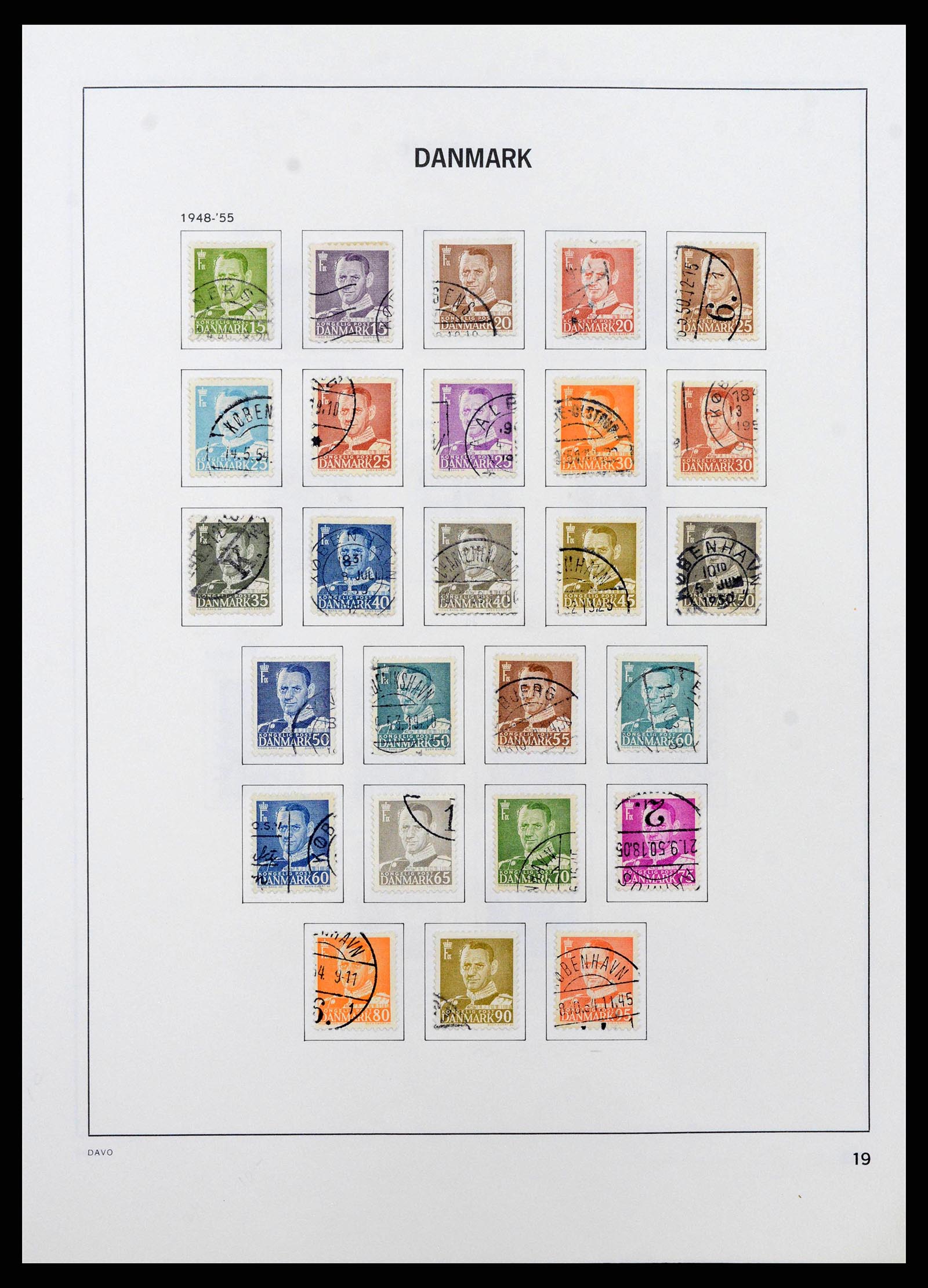 38719 0022 - Postzegelverzameling 38719 Denemarken 1851-2002.