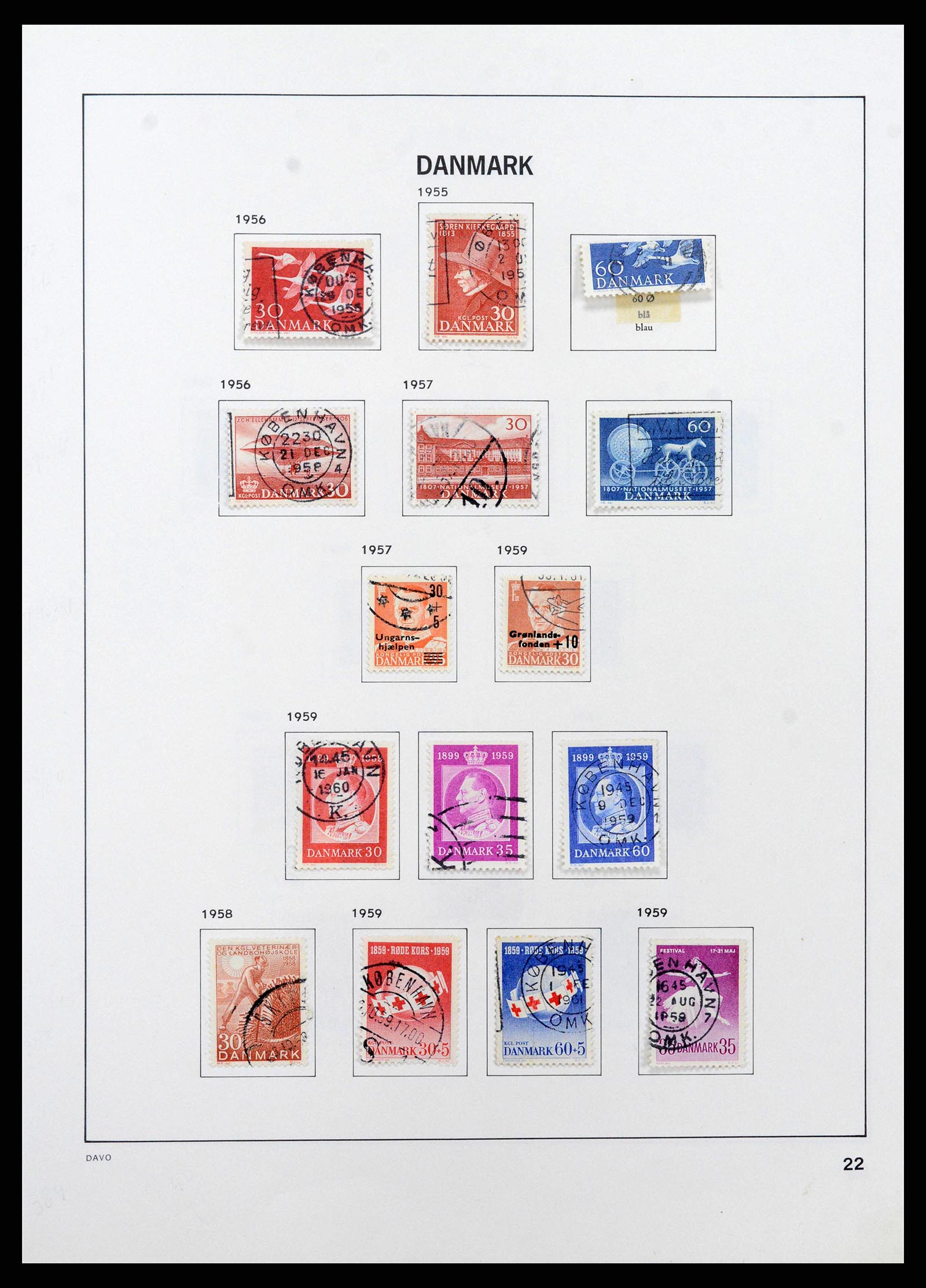38719 0025 - Postzegelverzameling 38719 Denemarken 1851-2002.