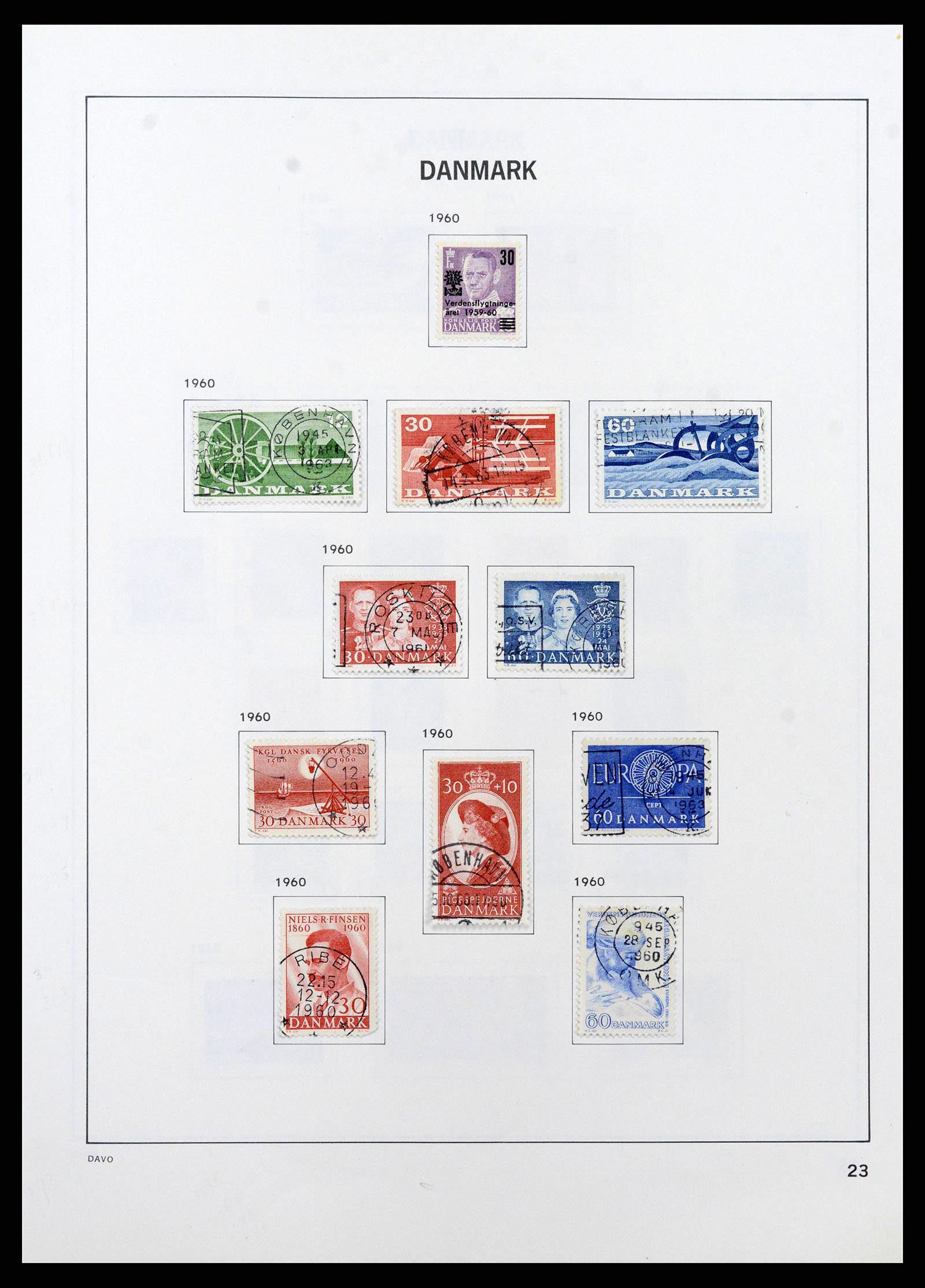 38719 0026 - Postzegelverzameling 38719 Denemarken 1851-2002.