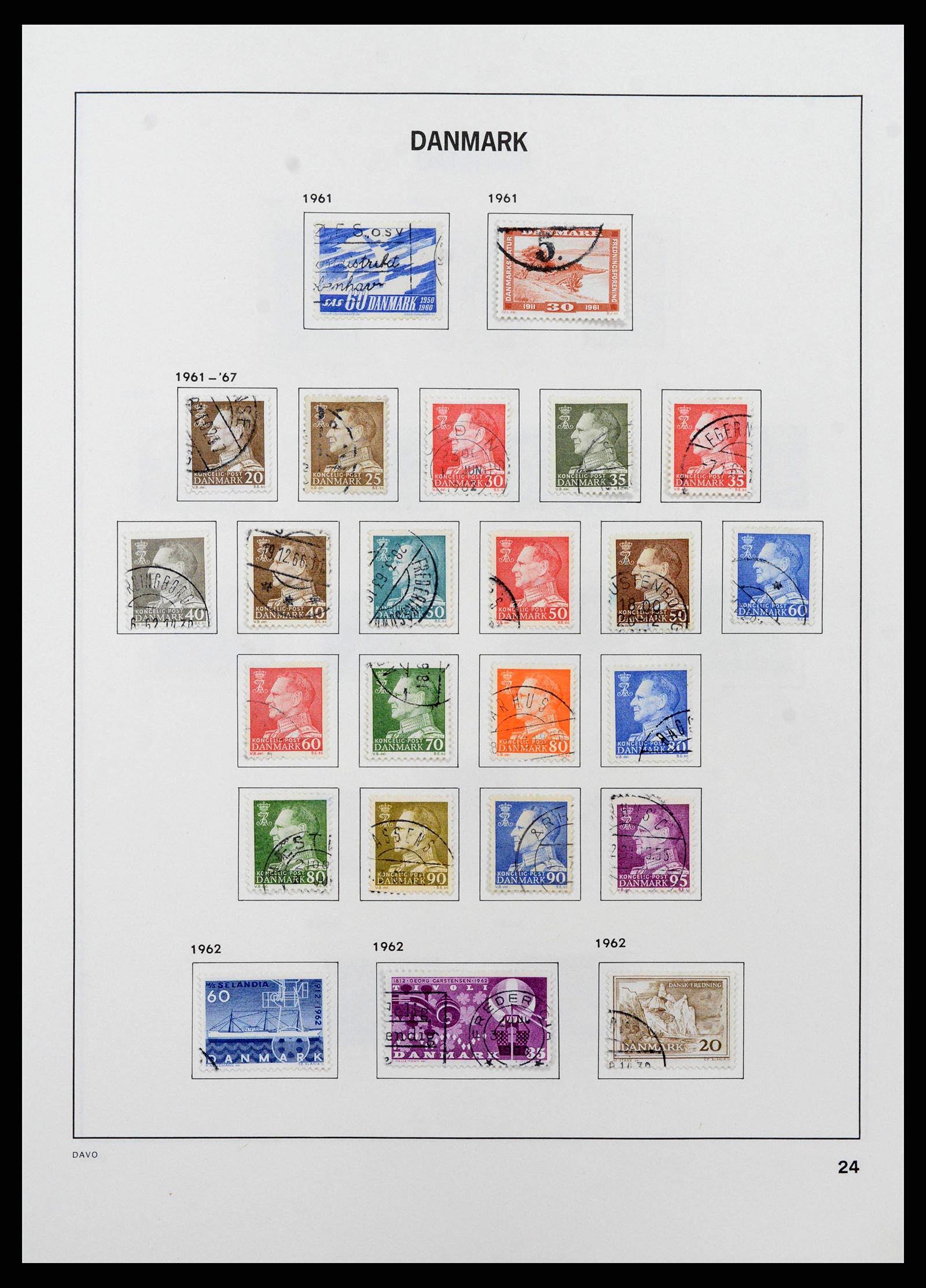 38719 0027 - Postzegelverzameling 38719 Denemarken 1851-2002.
