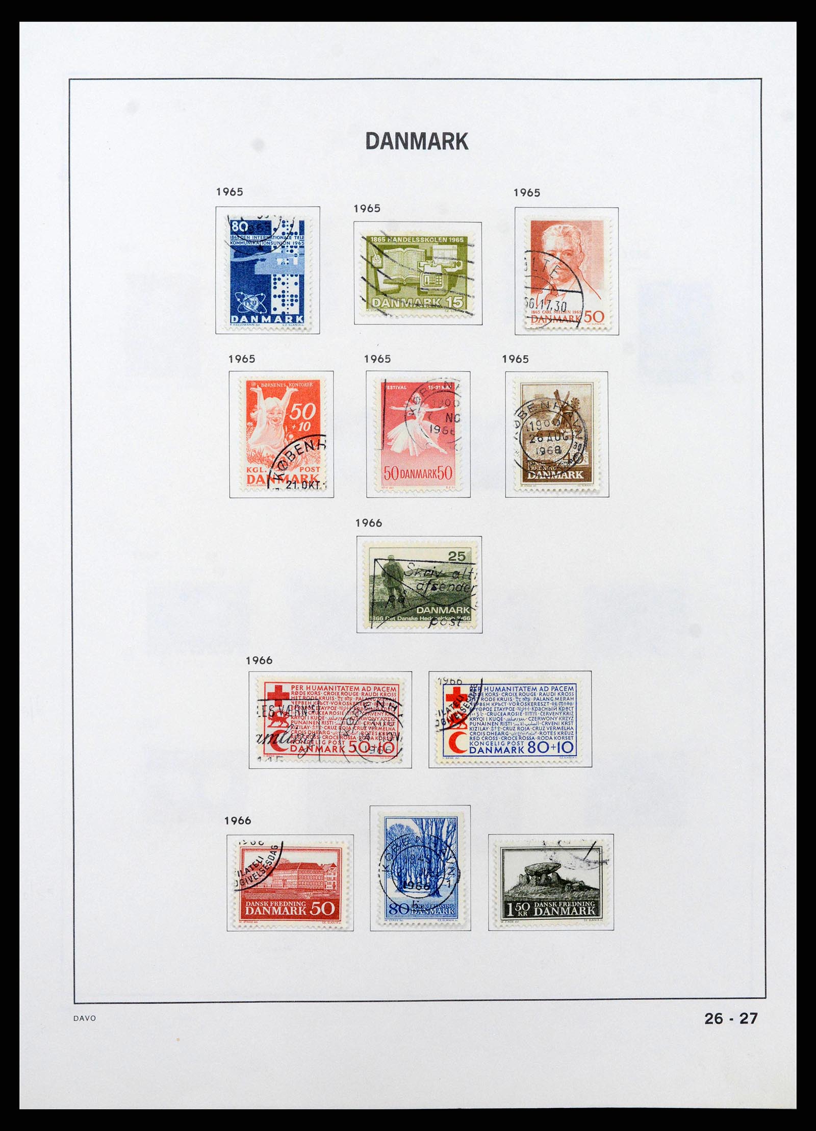 38719 0029 - Postzegelverzameling 38719 Denemarken 1851-2002.
