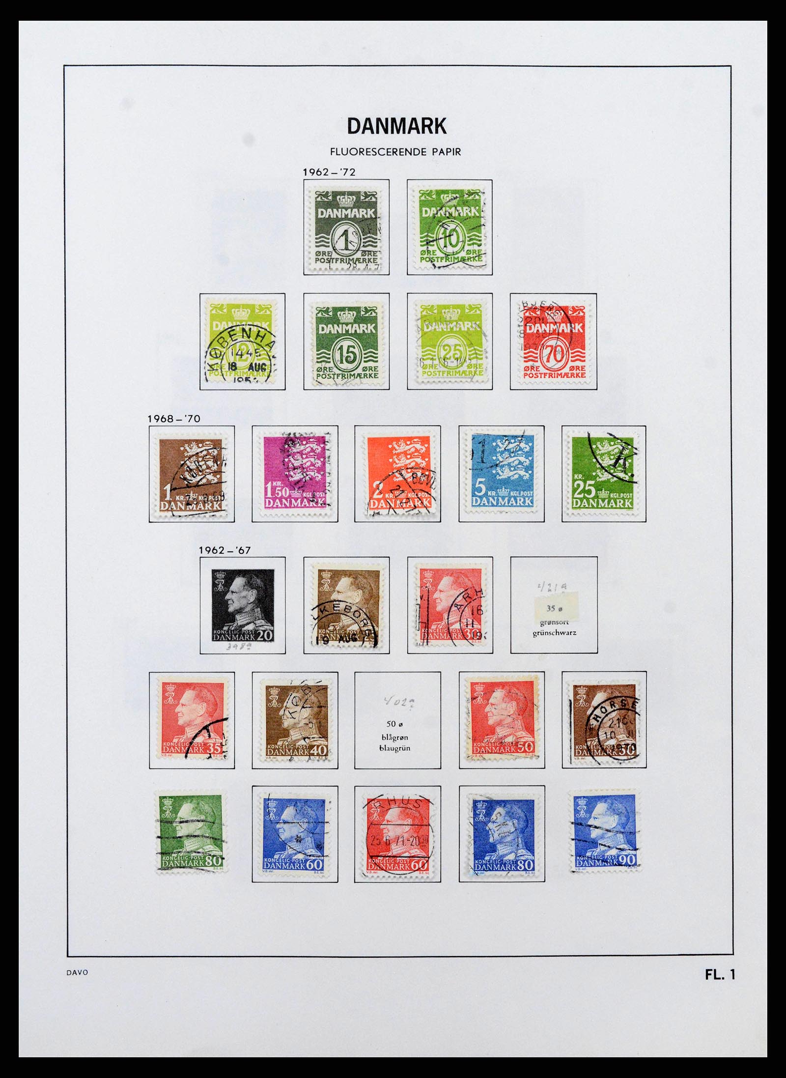 38719 0031 - Postzegelverzameling 38719 Denemarken 1851-2002.