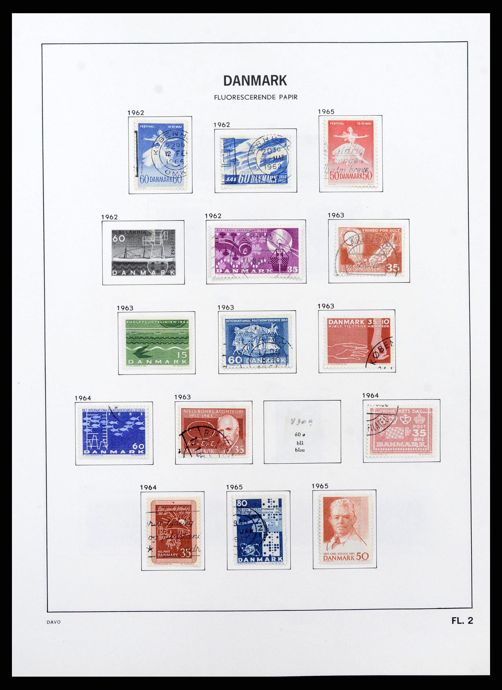 38719 0032 - Postzegelverzameling 38719 Denemarken 1851-2002.