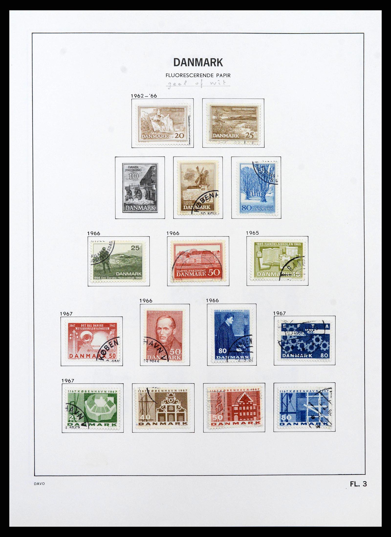 38719 0033 - Postzegelverzameling 38719 Denemarken 1851-2002.