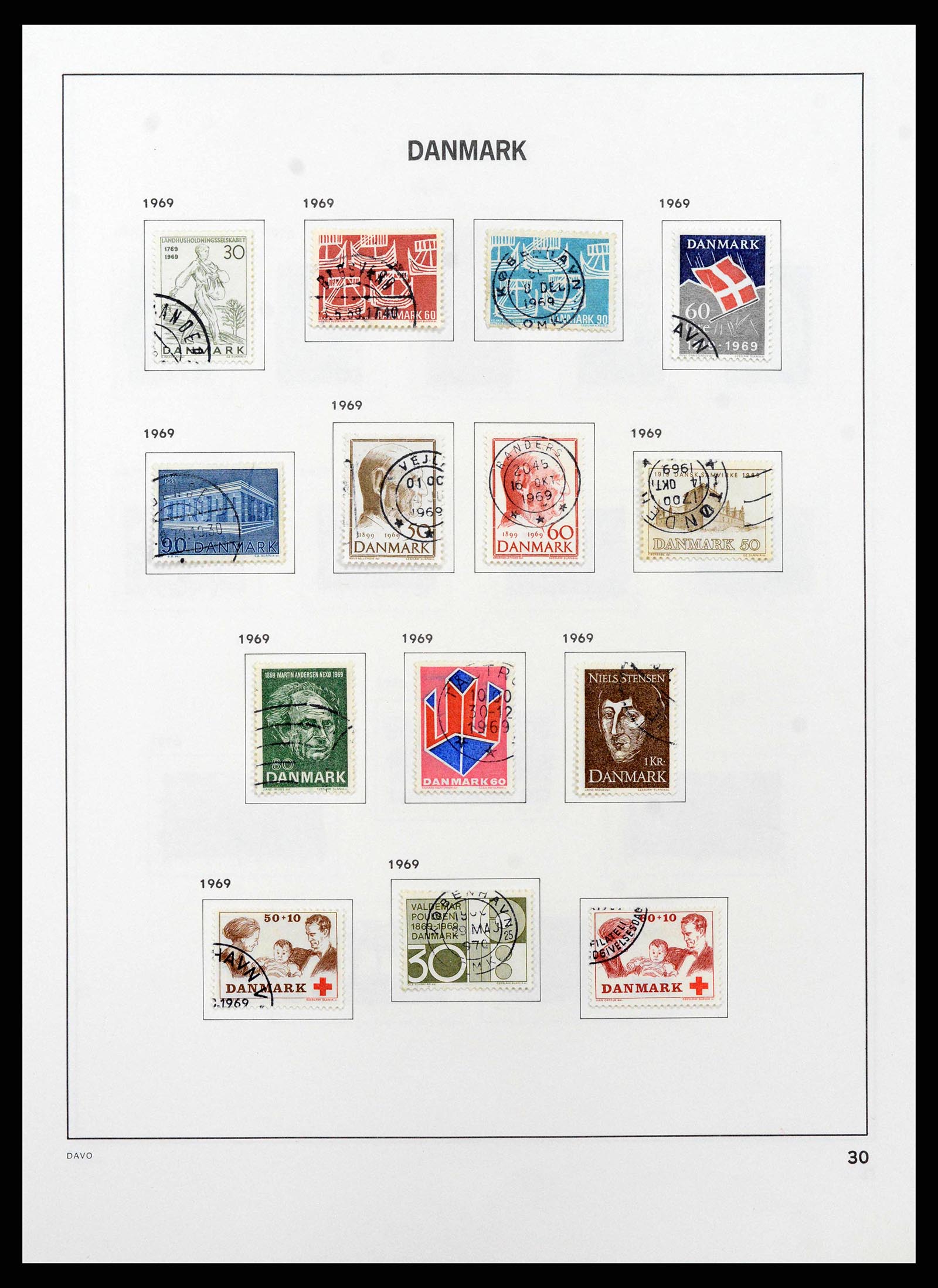 38719 0035 - Postzegelverzameling 38719 Denemarken 1851-2002.