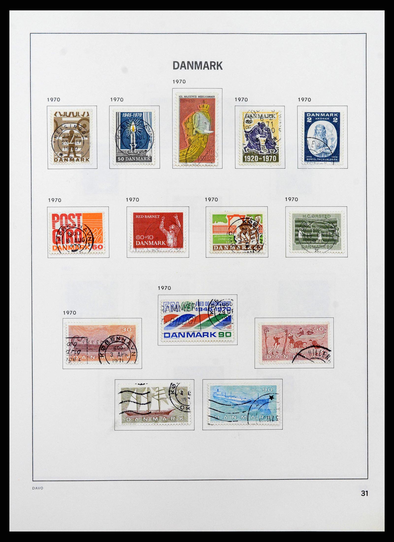 38719 0036 - Postzegelverzameling 38719 Denemarken 1851-2002.