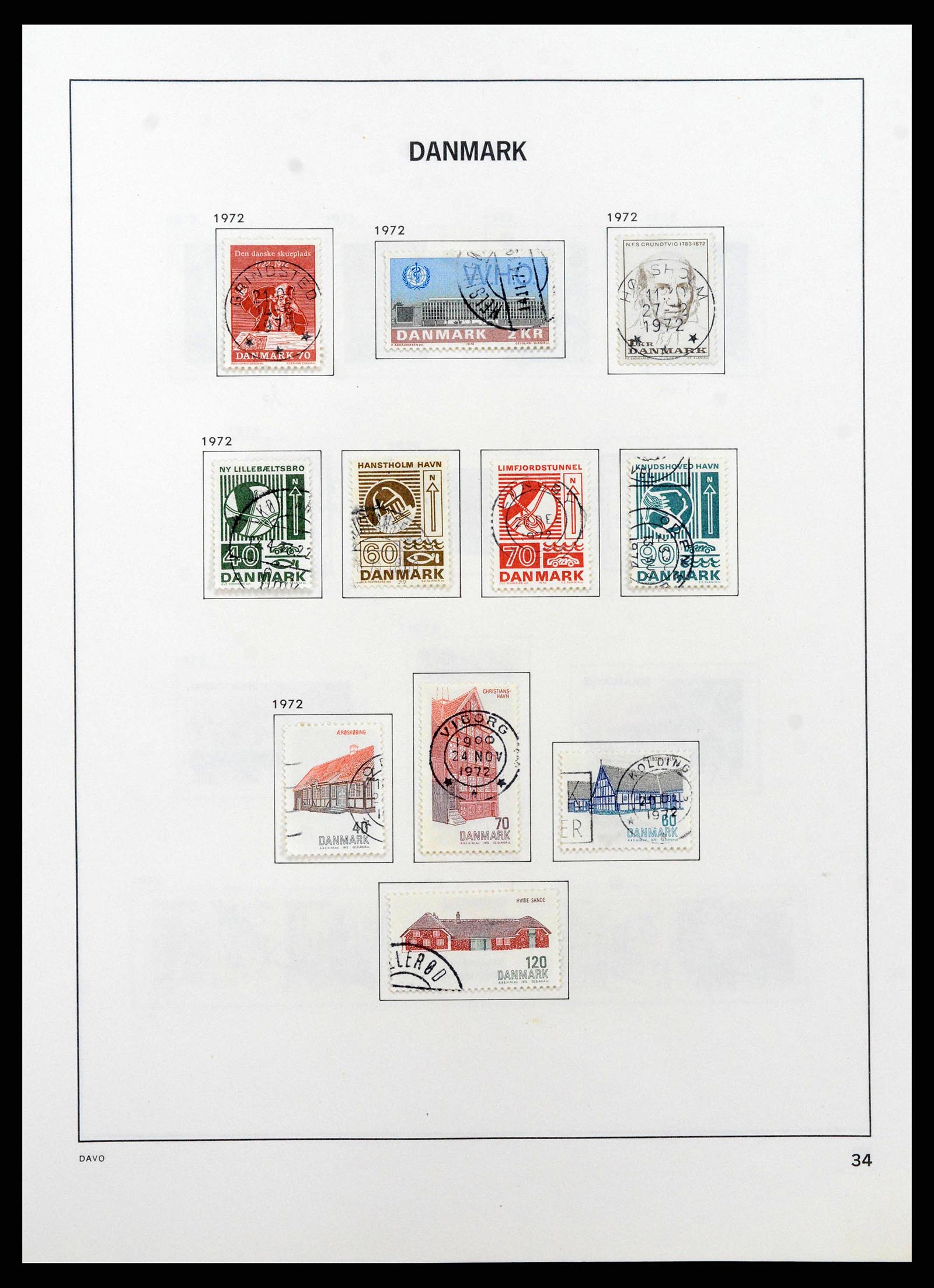 38719 0039 - Postzegelverzameling 38719 Denemarken 1851-2002.