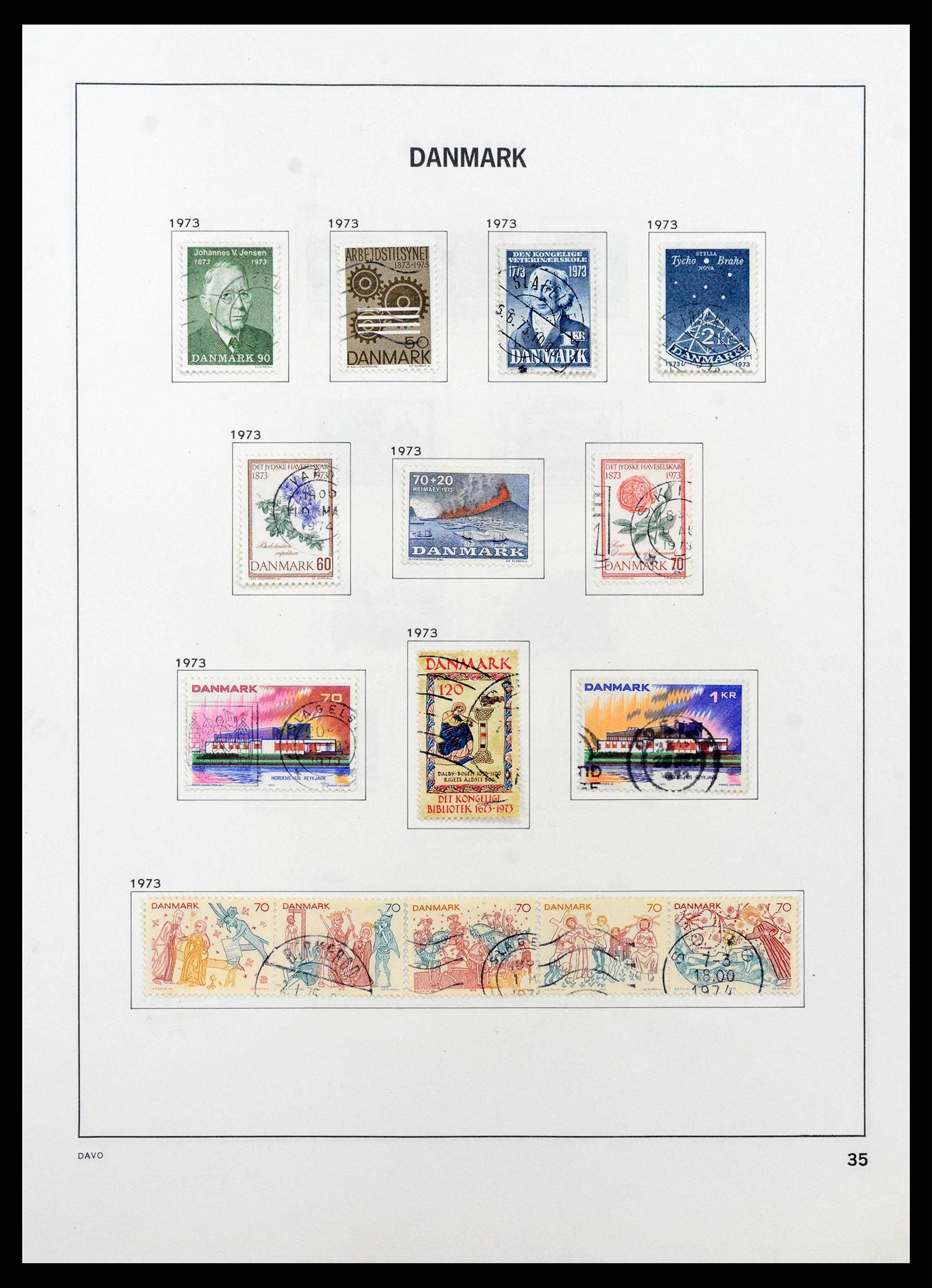 38719 0040 - Postzegelverzameling 38719 Denemarken 1851-2002.