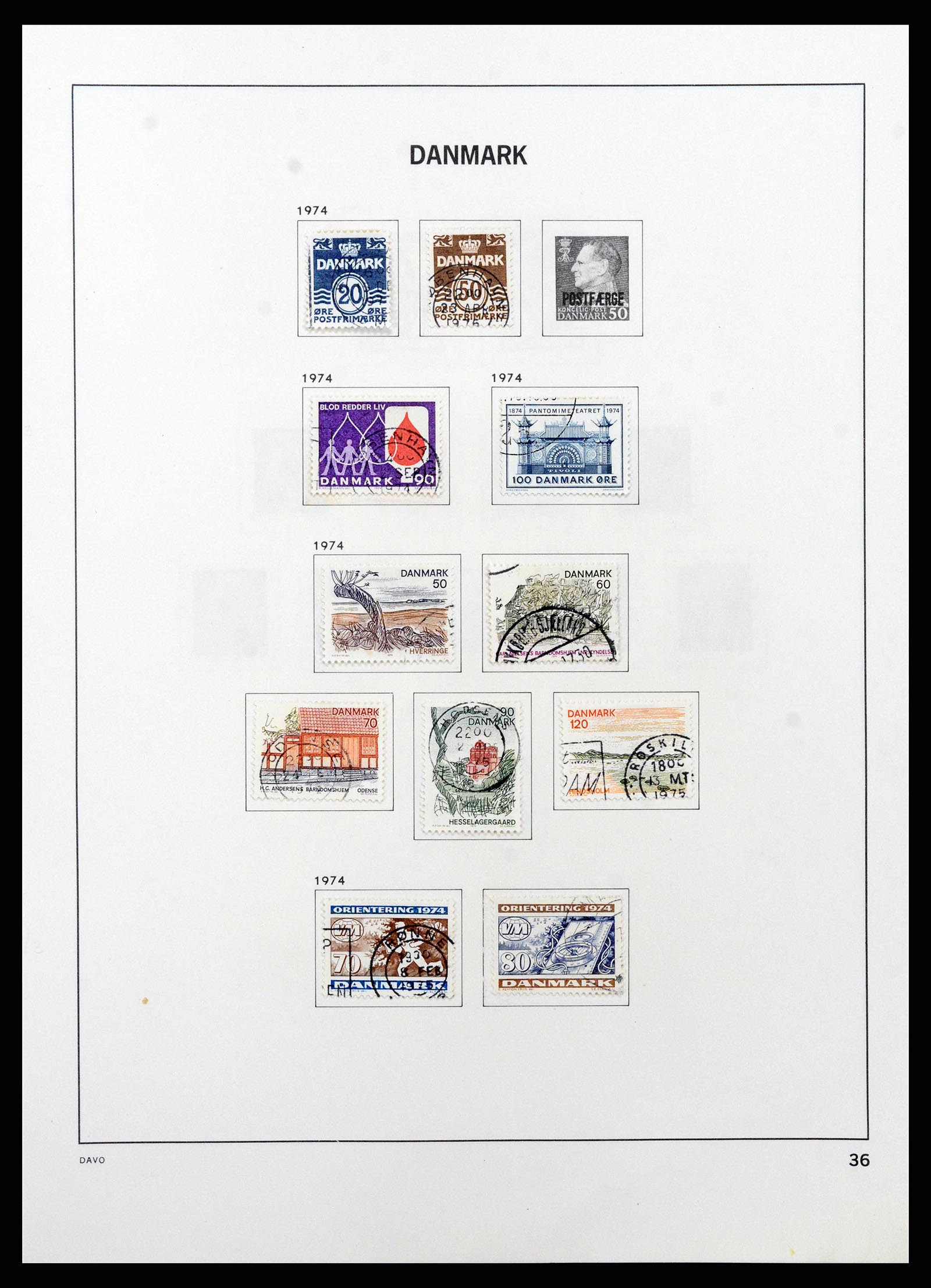 38719 0041 - Postzegelverzameling 38719 Denemarken 1851-2002.