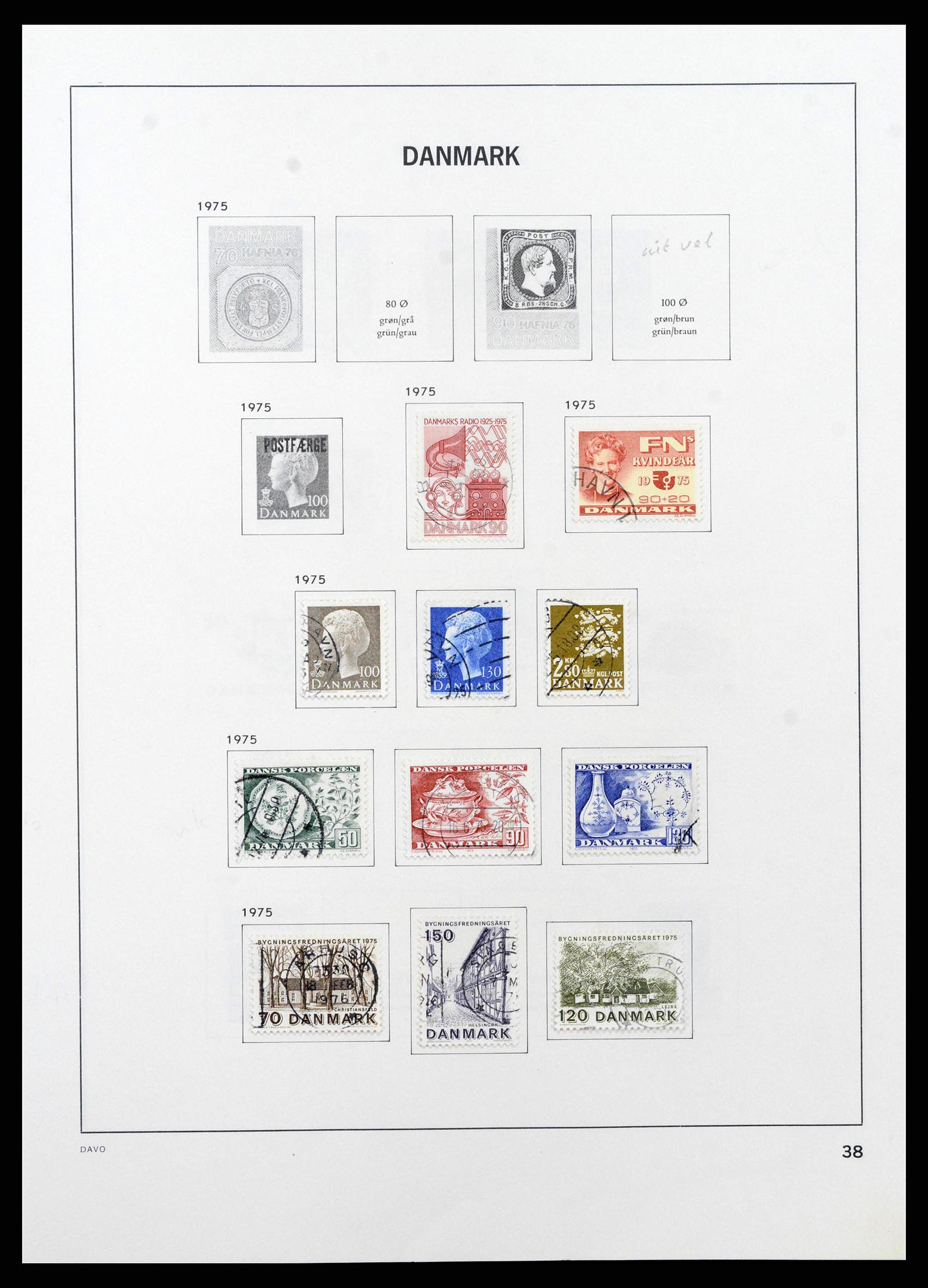 38719 0043 - Postzegelverzameling 38719 Denemarken 1851-2002.