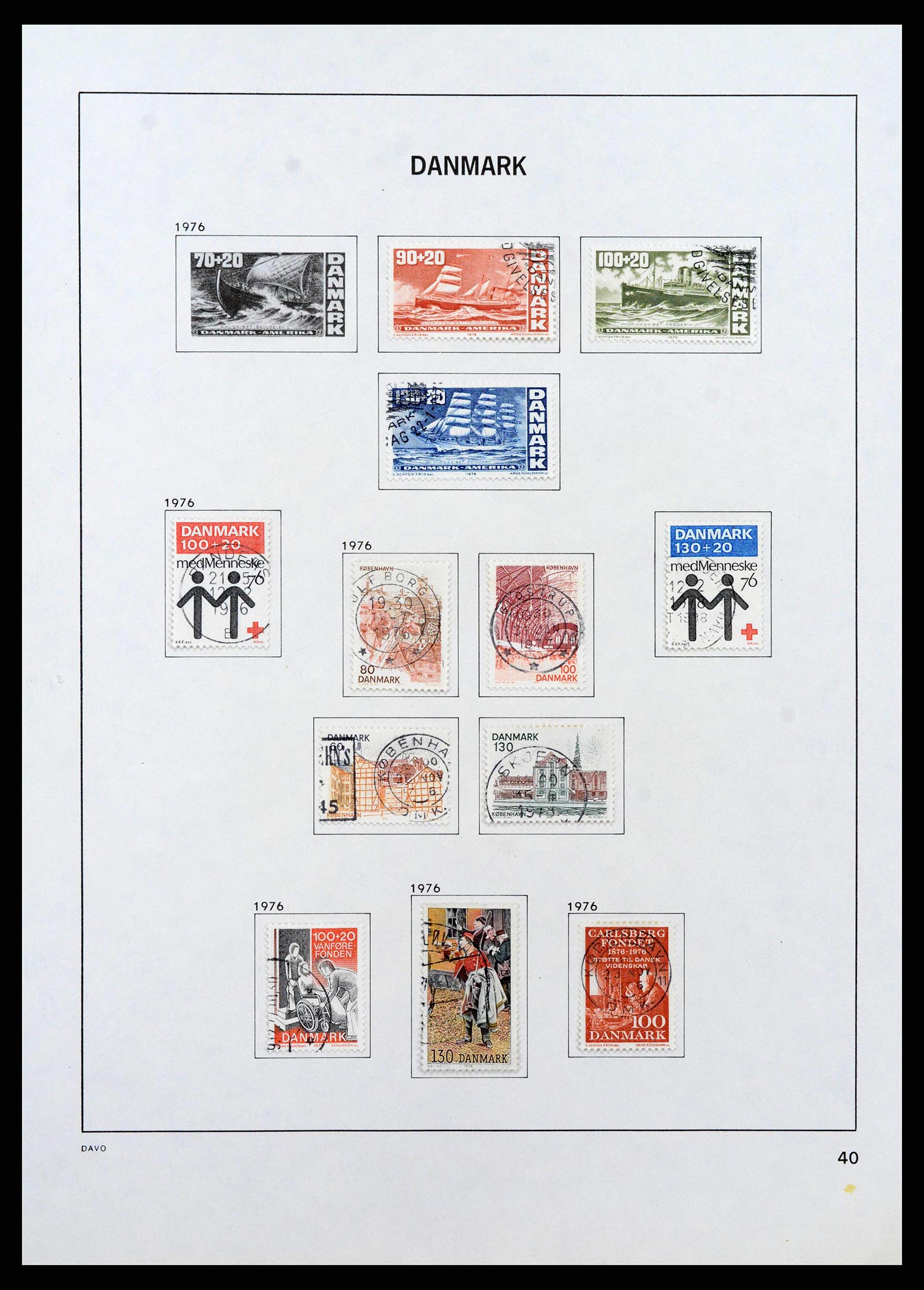 38719 0045 - Postzegelverzameling 38719 Denemarken 1851-2002.