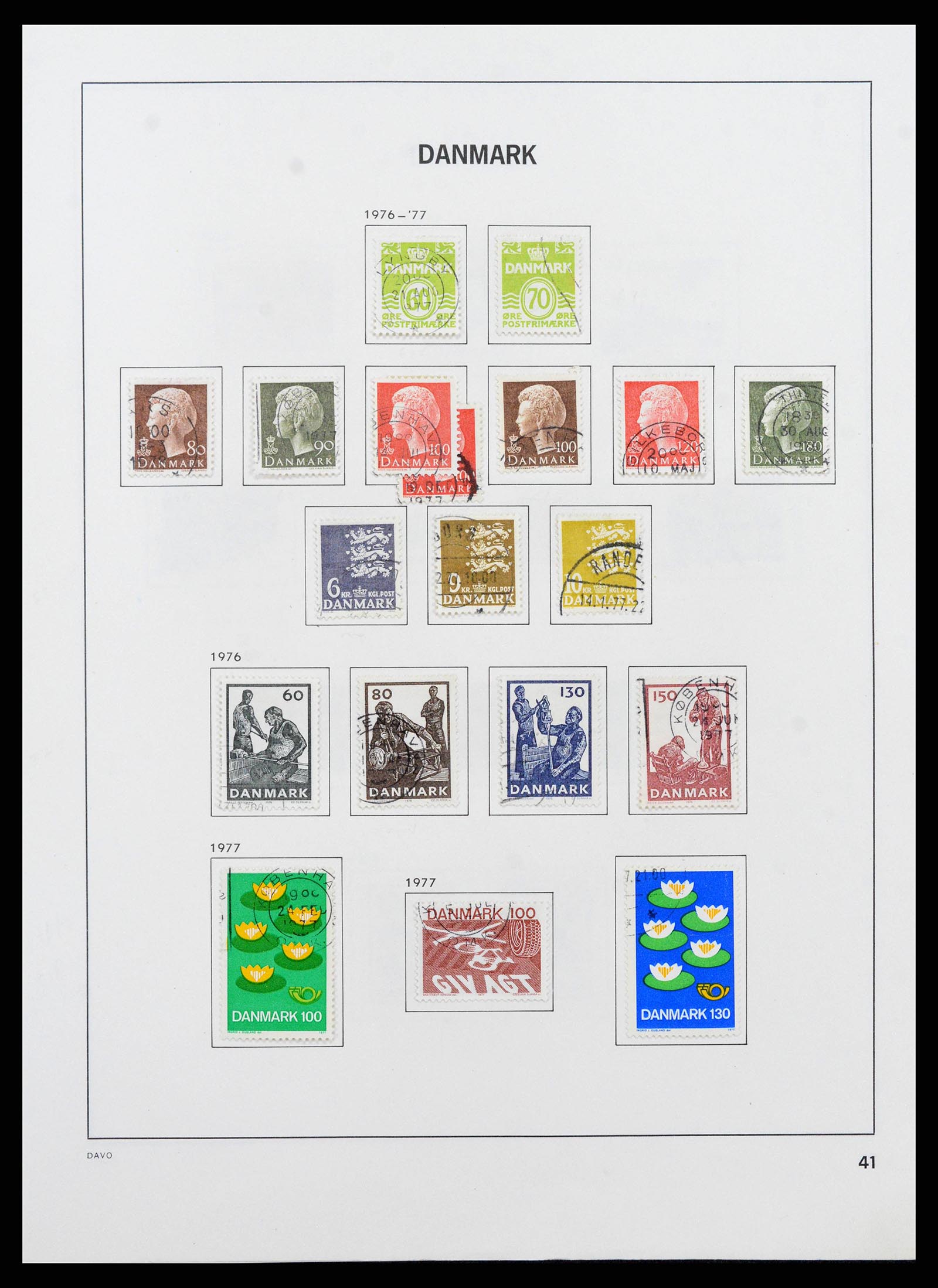 38719 0046 - Postzegelverzameling 38719 Denemarken 1851-2002.