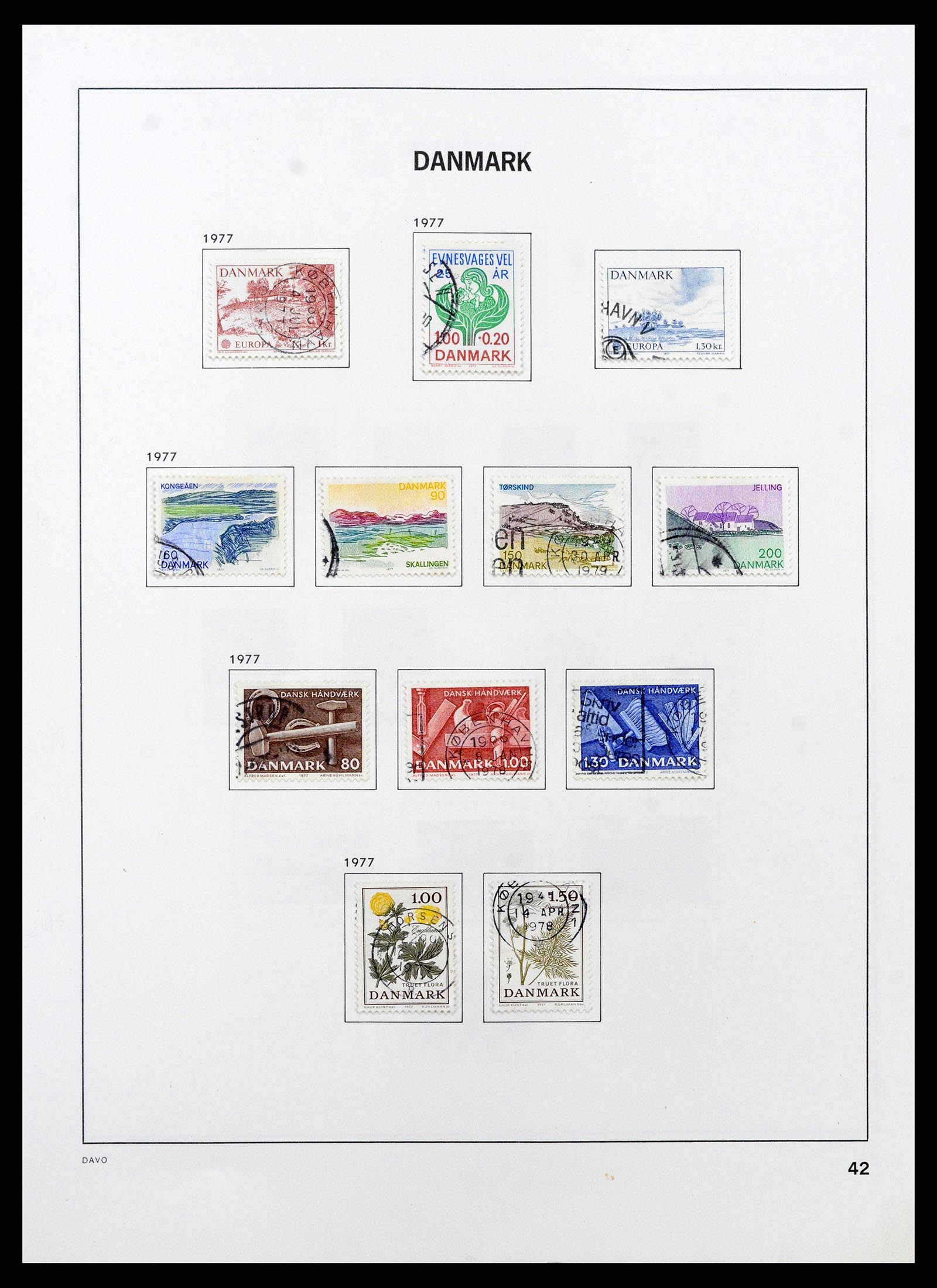 38719 0047 - Postzegelverzameling 38719 Denemarken 1851-2002.