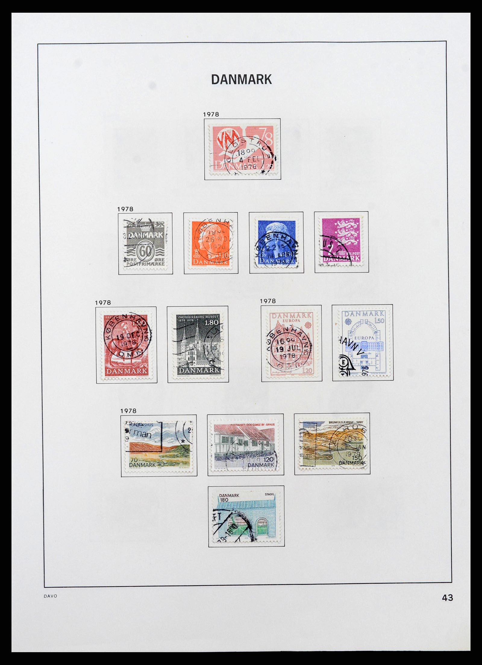 38719 0048 - Postzegelverzameling 38719 Denemarken 1851-2002.