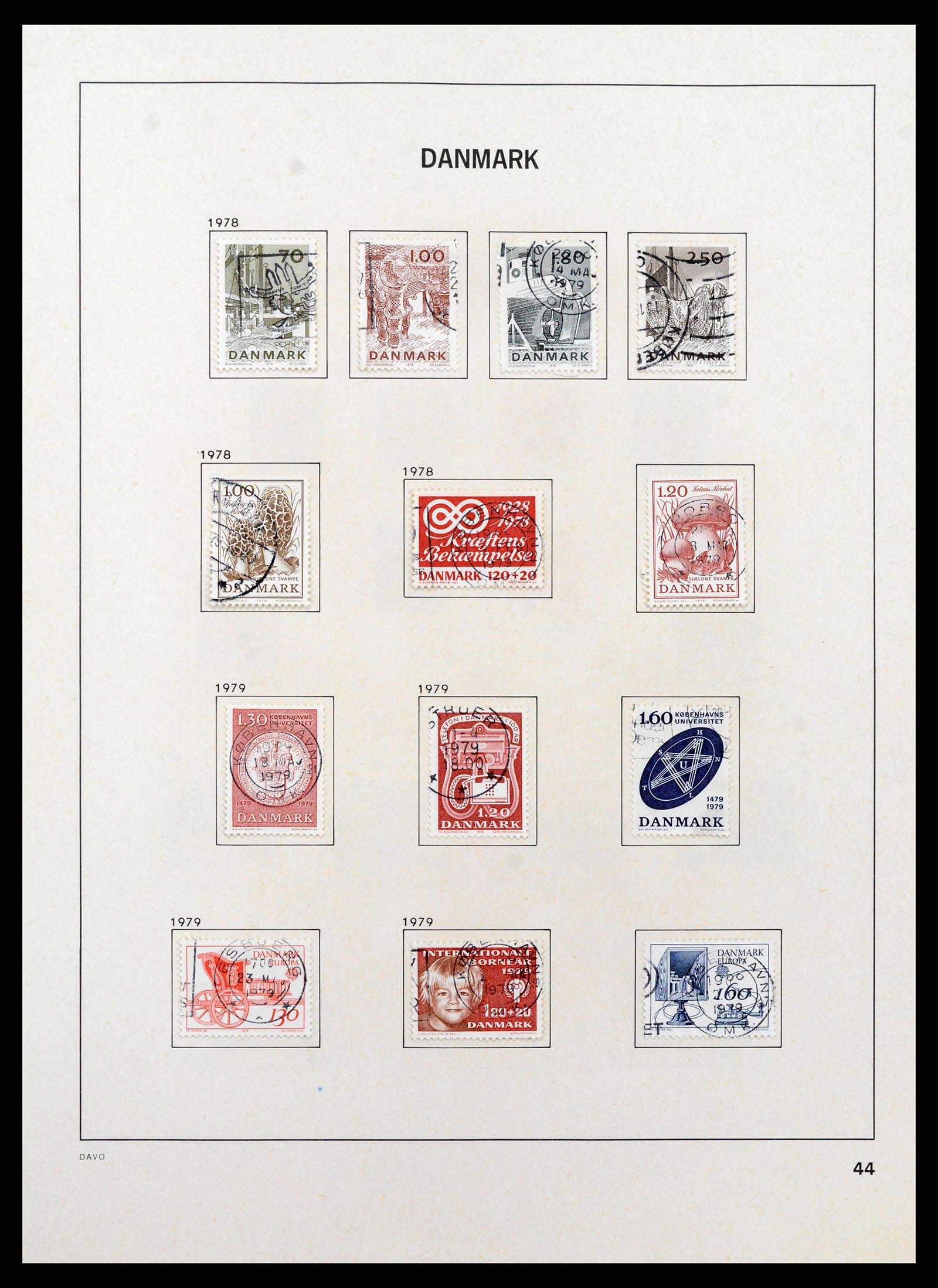 38719 0049 - Postzegelverzameling 38719 Denemarken 1851-2002.