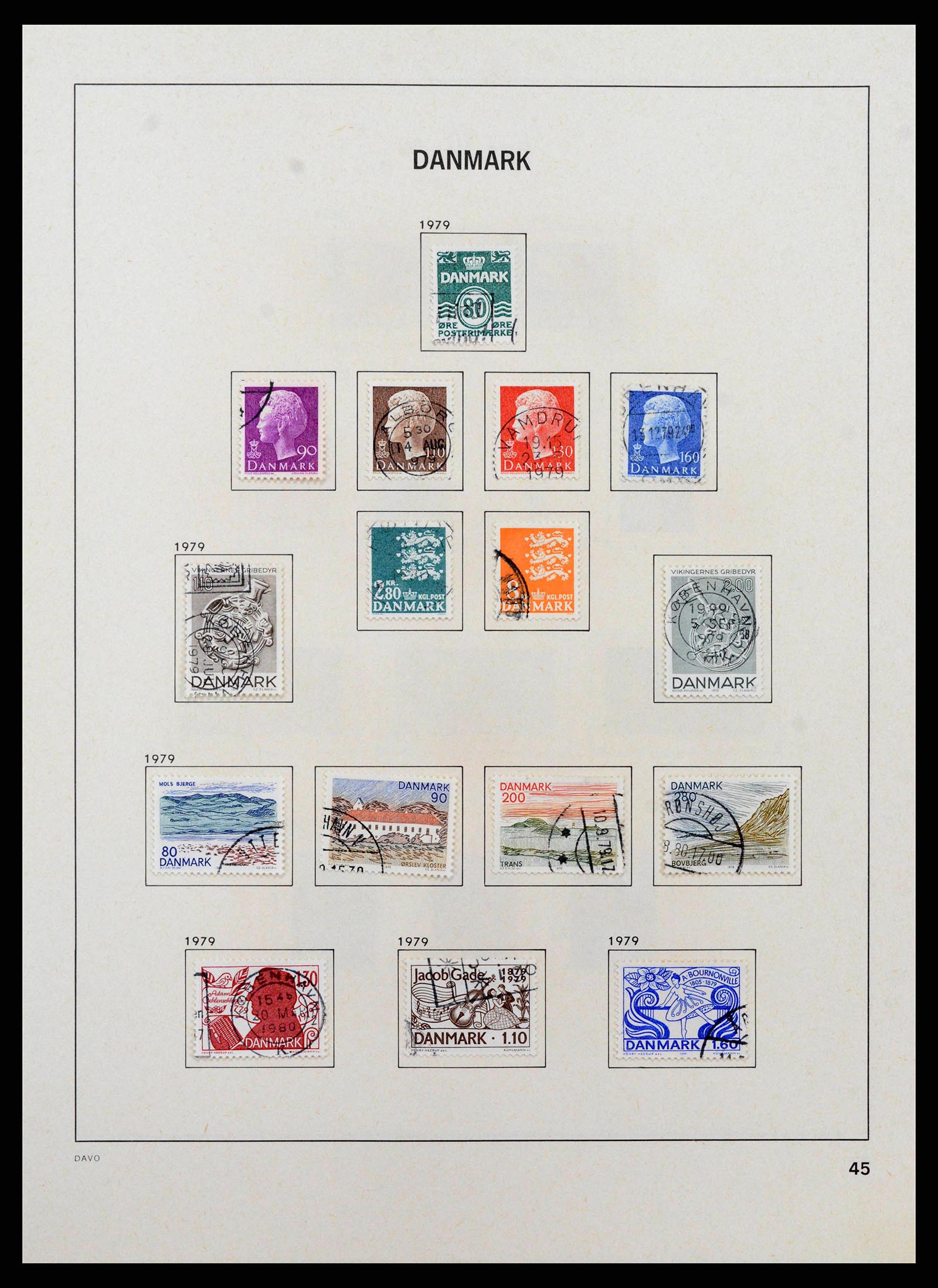 38719 0050 - Postzegelverzameling 38719 Denemarken 1851-2002.