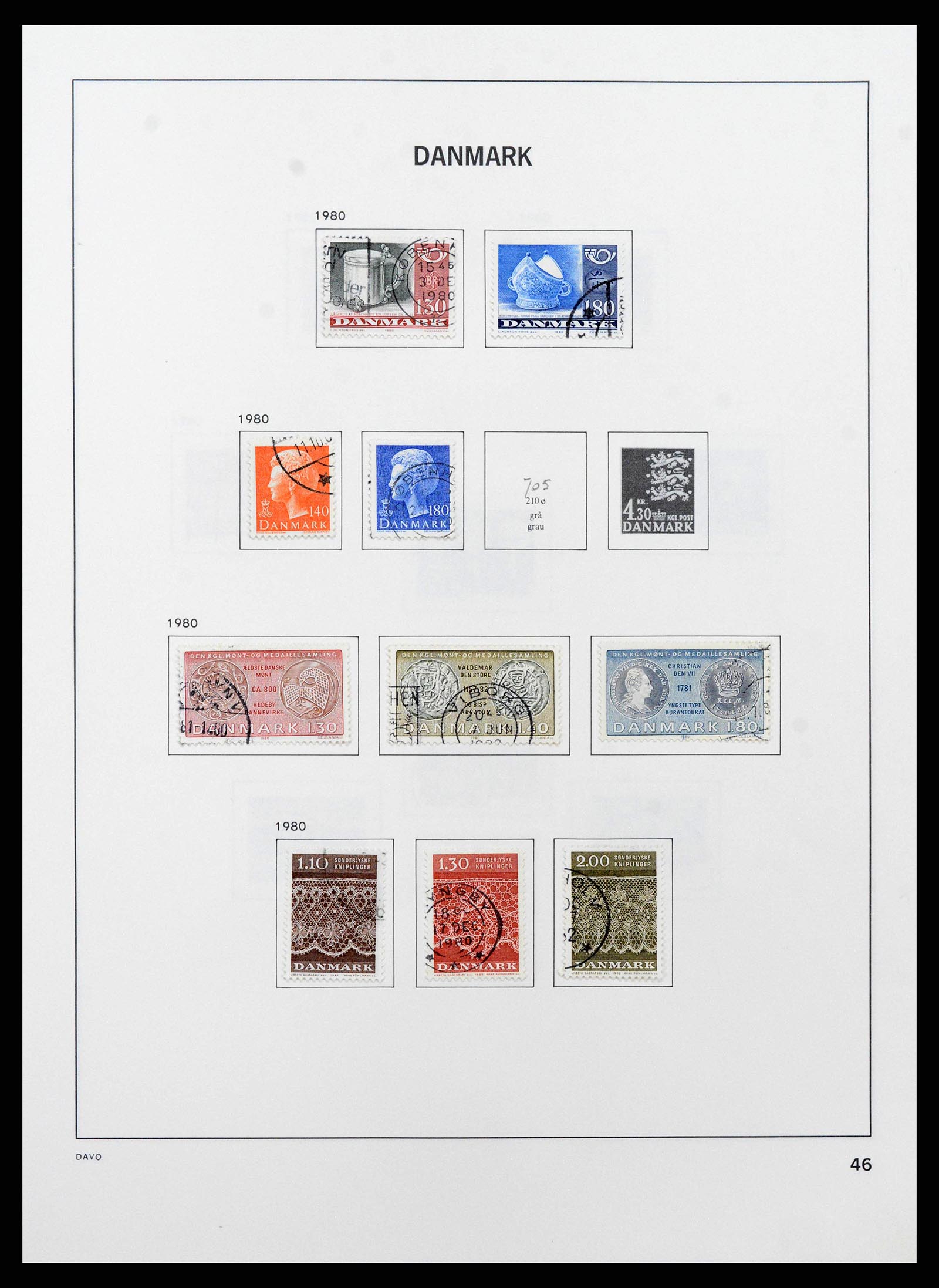 38719 0051 - Postzegelverzameling 38719 Denemarken 1851-2002.