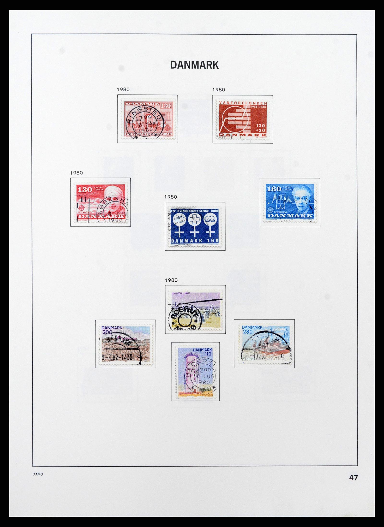 38719 0052 - Postzegelverzameling 38719 Denemarken 1851-2002.