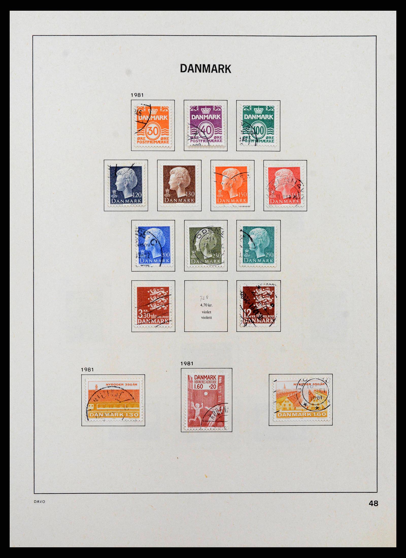 38719 0053 - Postzegelverzameling 38719 Denemarken 1851-2002.